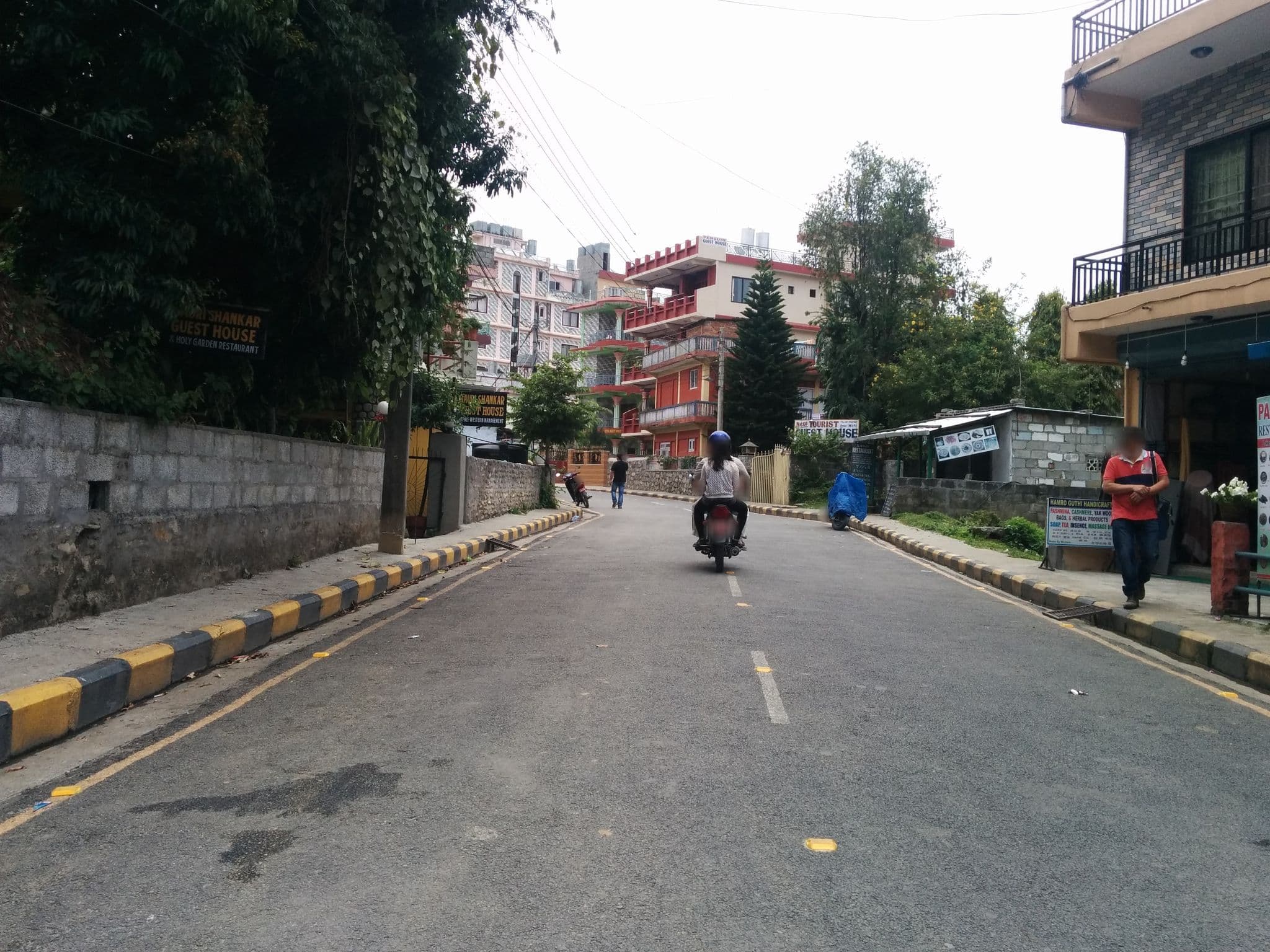 Street view near Gaurishankar Backpacker’s Hostel, Pokhara — © sashazykov (CC BY-SA · Mapillary)