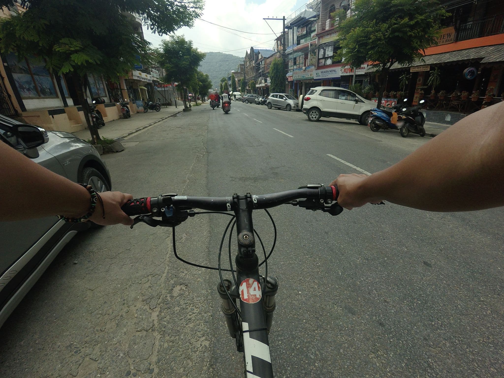 Street view near Hotel Peace Plaza, Pokhara — © GOwin (CC BY-SA · Mapillary)
