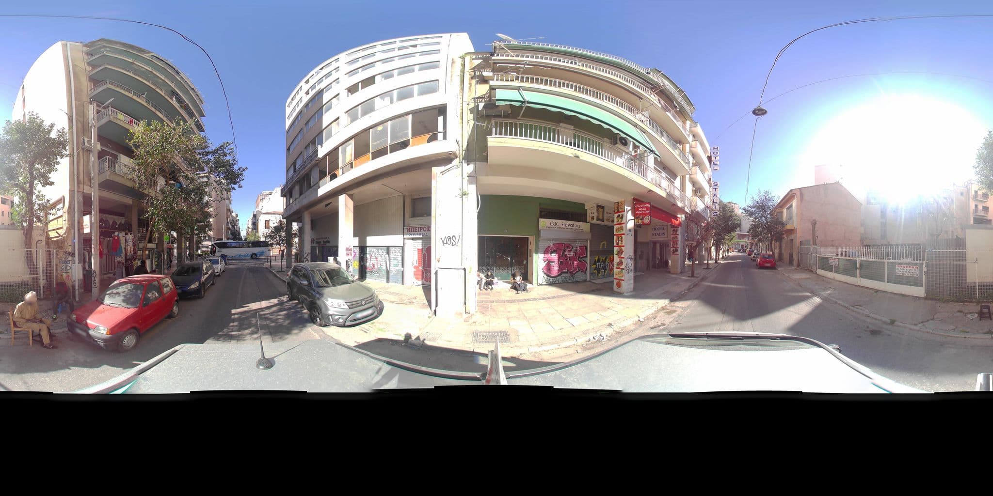 Street view near Stalis Hotel Athens, Athens — © zaf3kala (CC BY-SA · Mapillary)