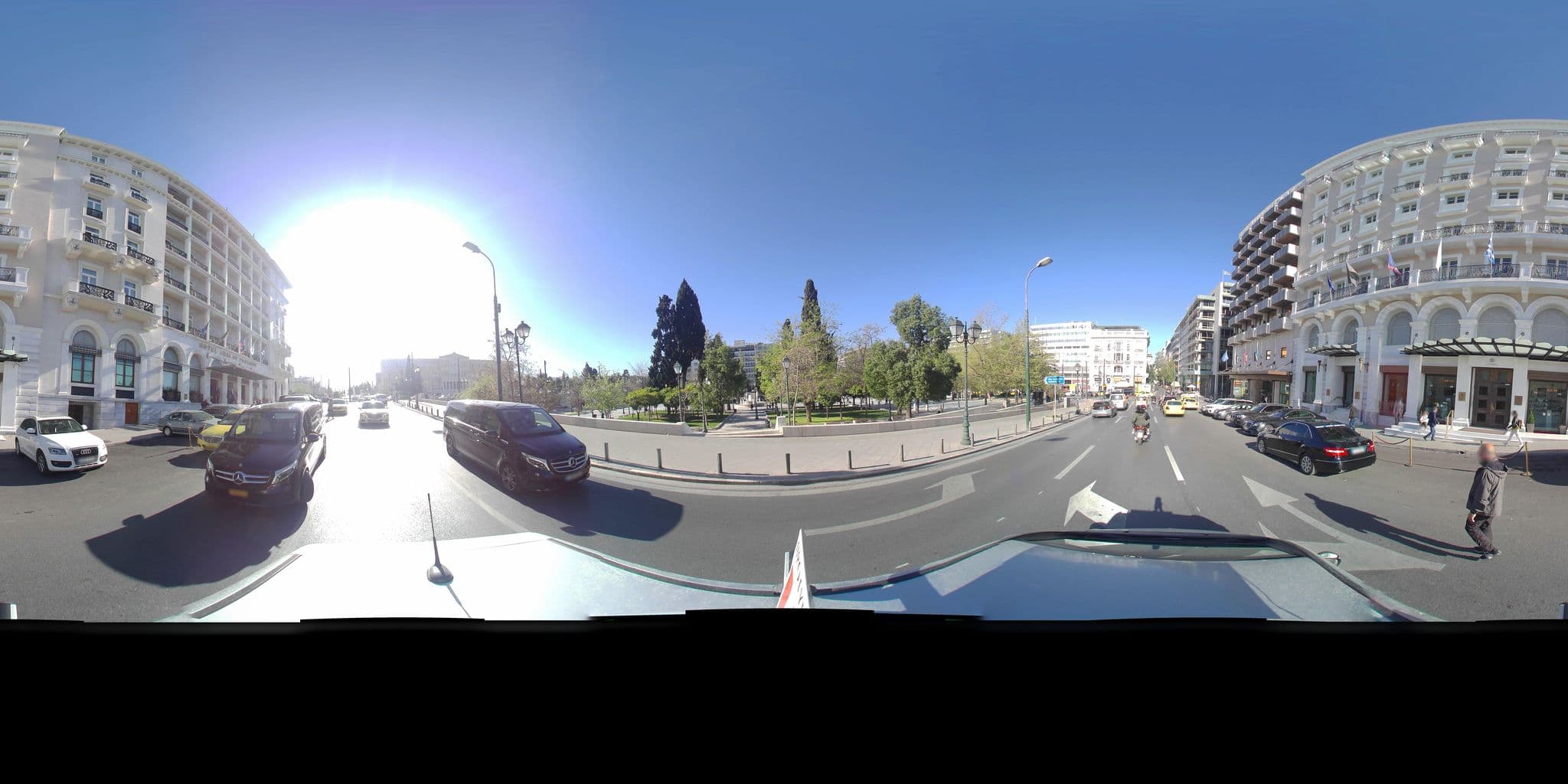 Street view near Hotel Grande Bretagne, a Luxury Collection Hotel, Athens, Athens — © zaf3kala (CC BY-SA · Mapillary)