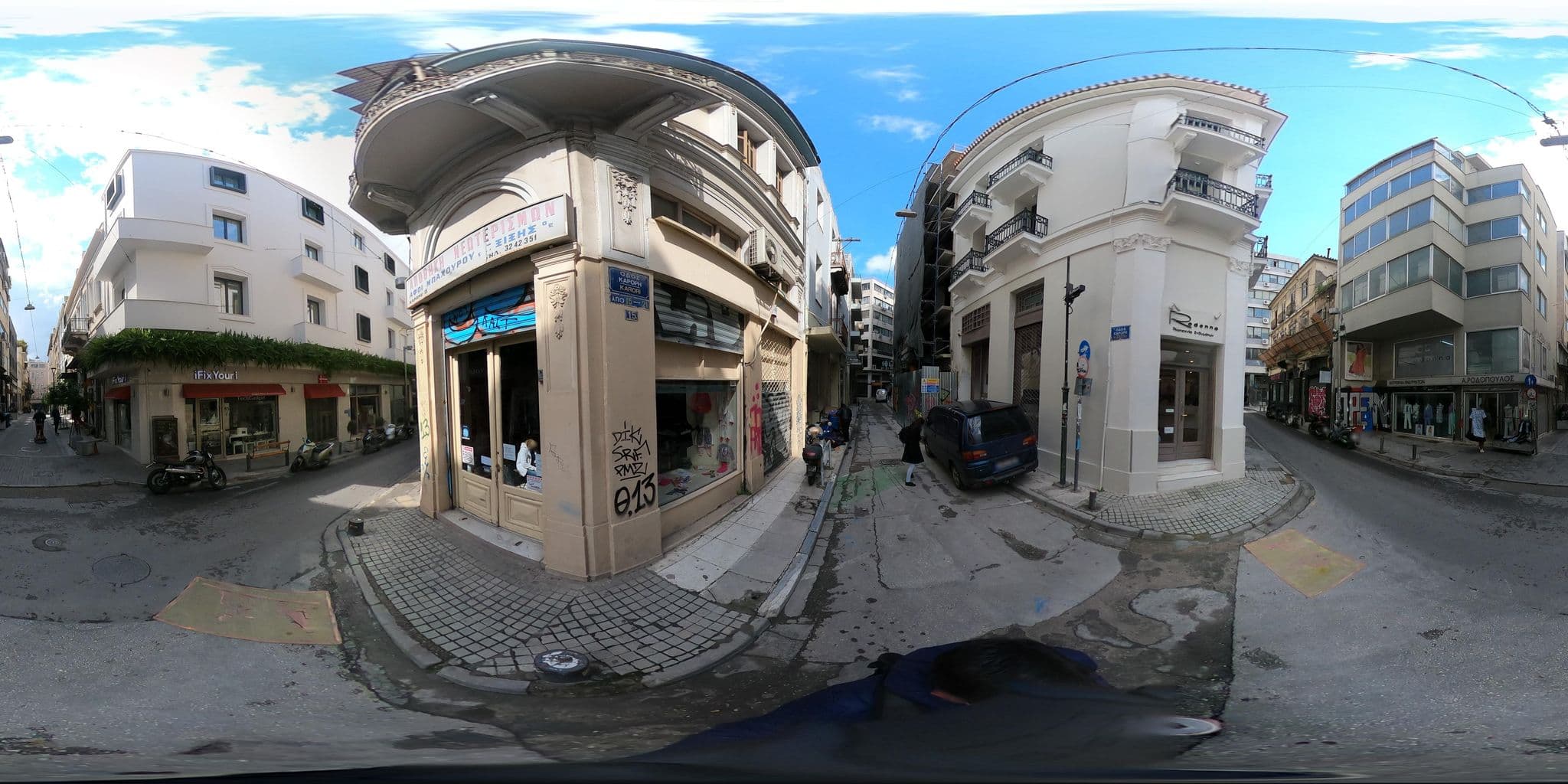 Street view near The Editor Hotel Athens, Athens — © alexbartzokas (CC BY-SA · Mapillary)