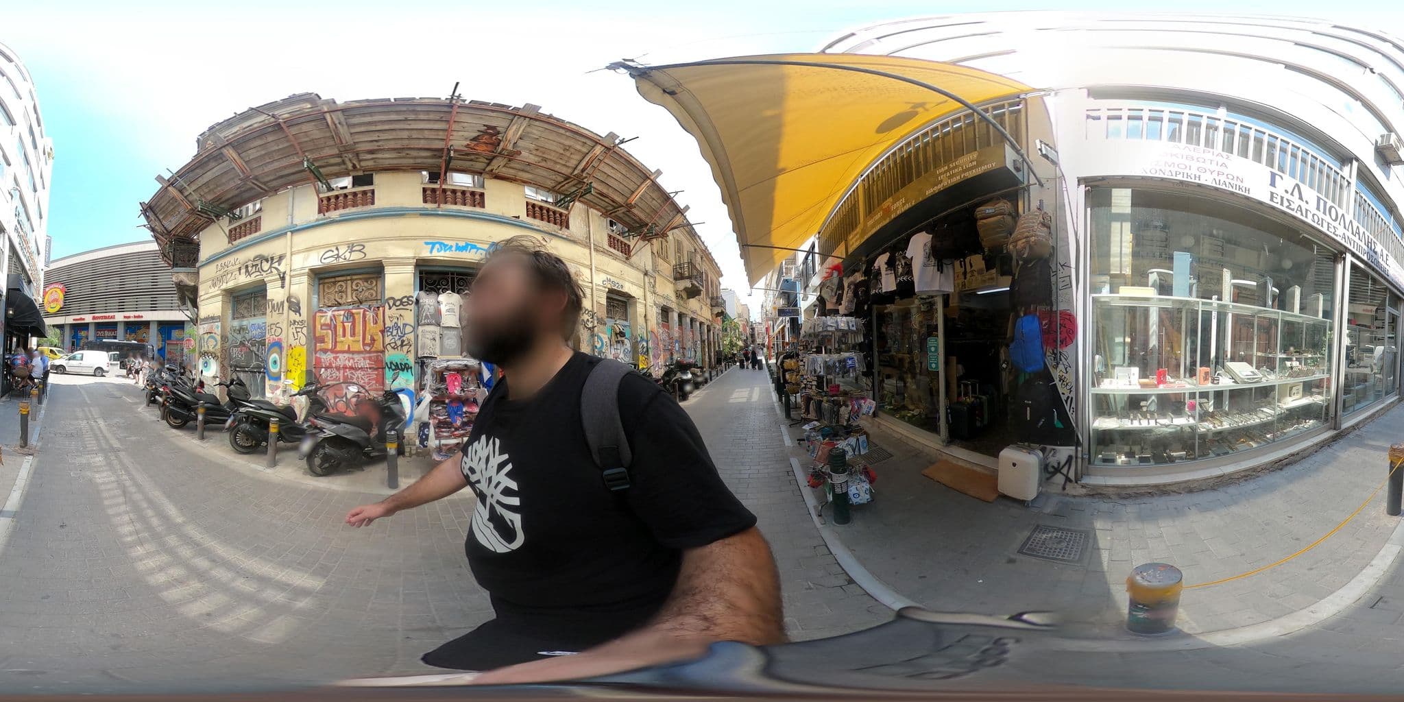 Street view near Athens Point Hotel Monastiraki, Athens — © efikour (CC BY-SA · Mapillary)