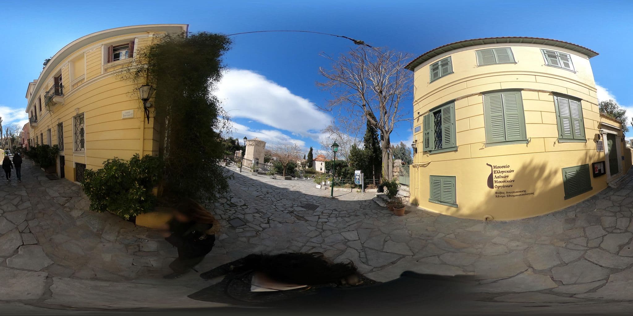 Street view near Adrian Hotel, Athens — © sokoukou (CC BY-SA · Mapillary)