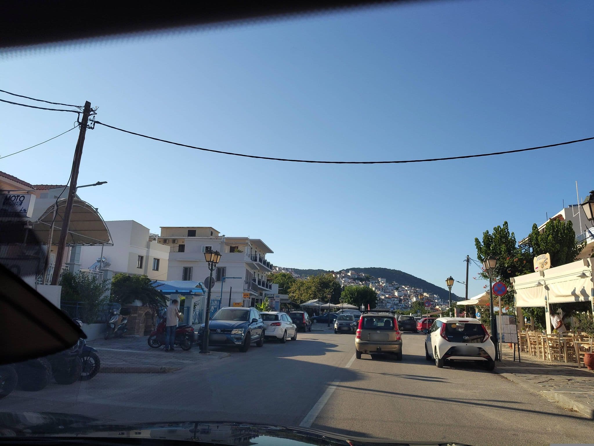 Street view near Dolphin Hotel, Skópelos — © majovajo (CC BY-SA · Mapillary)