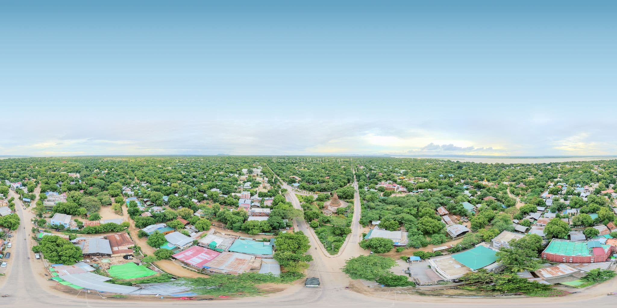 Street view near Shwe San Eain Hotel, Nyaung-U — © mghla (CC BY-SA · Mapillary)