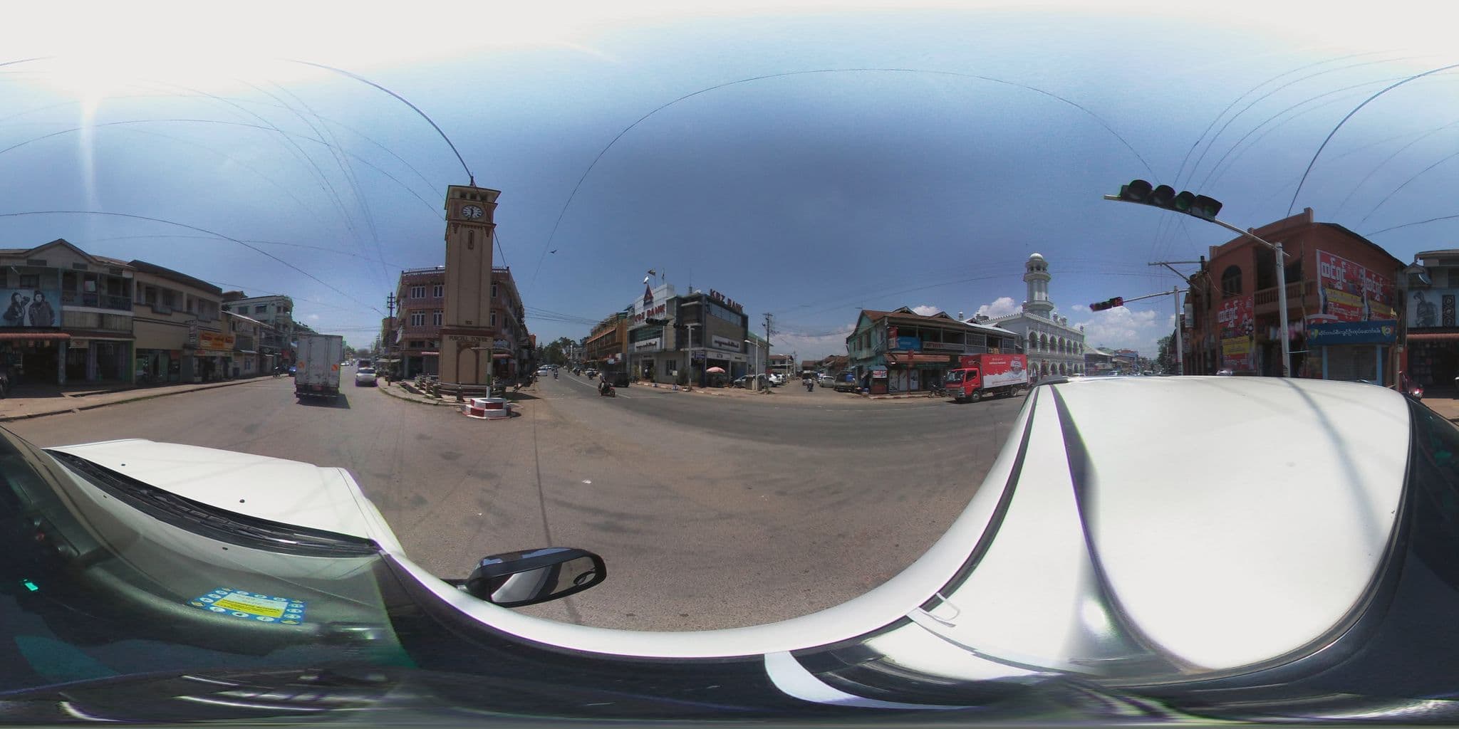 Street view near Bravo Hotel & Store ဘရာဗိုစတိုး, Pyin Oo Lwin — © mghla (CC BY-SA · Mapillary)