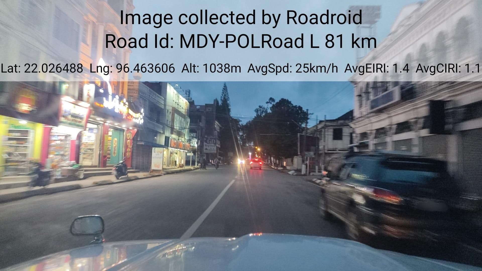 Street view near Grace Hostel 2, Pyin Oo Lwin — © roadroid (CC BY-SA · Mapillary)