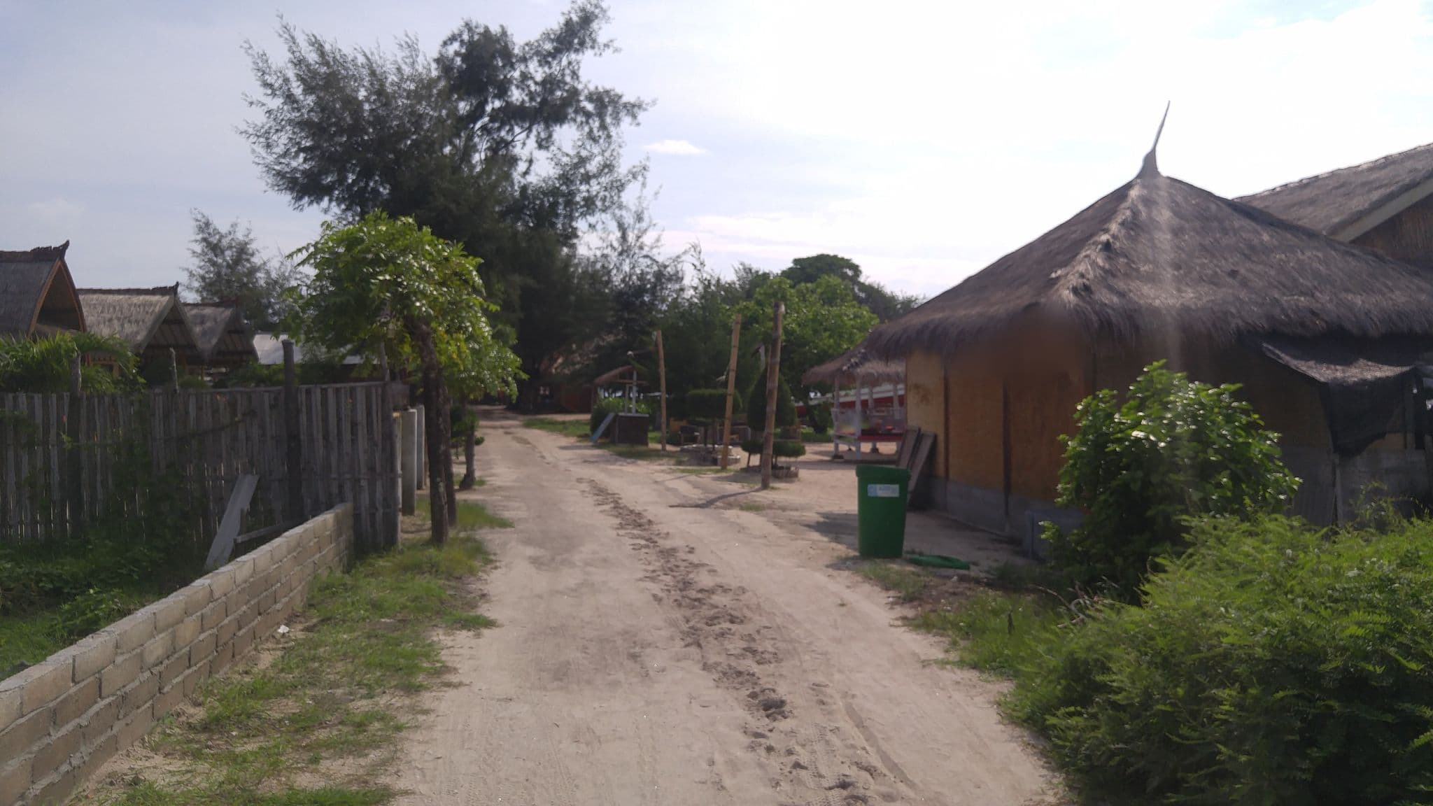 Street view near Sunset Beach Bungalow, Gili Trawangan