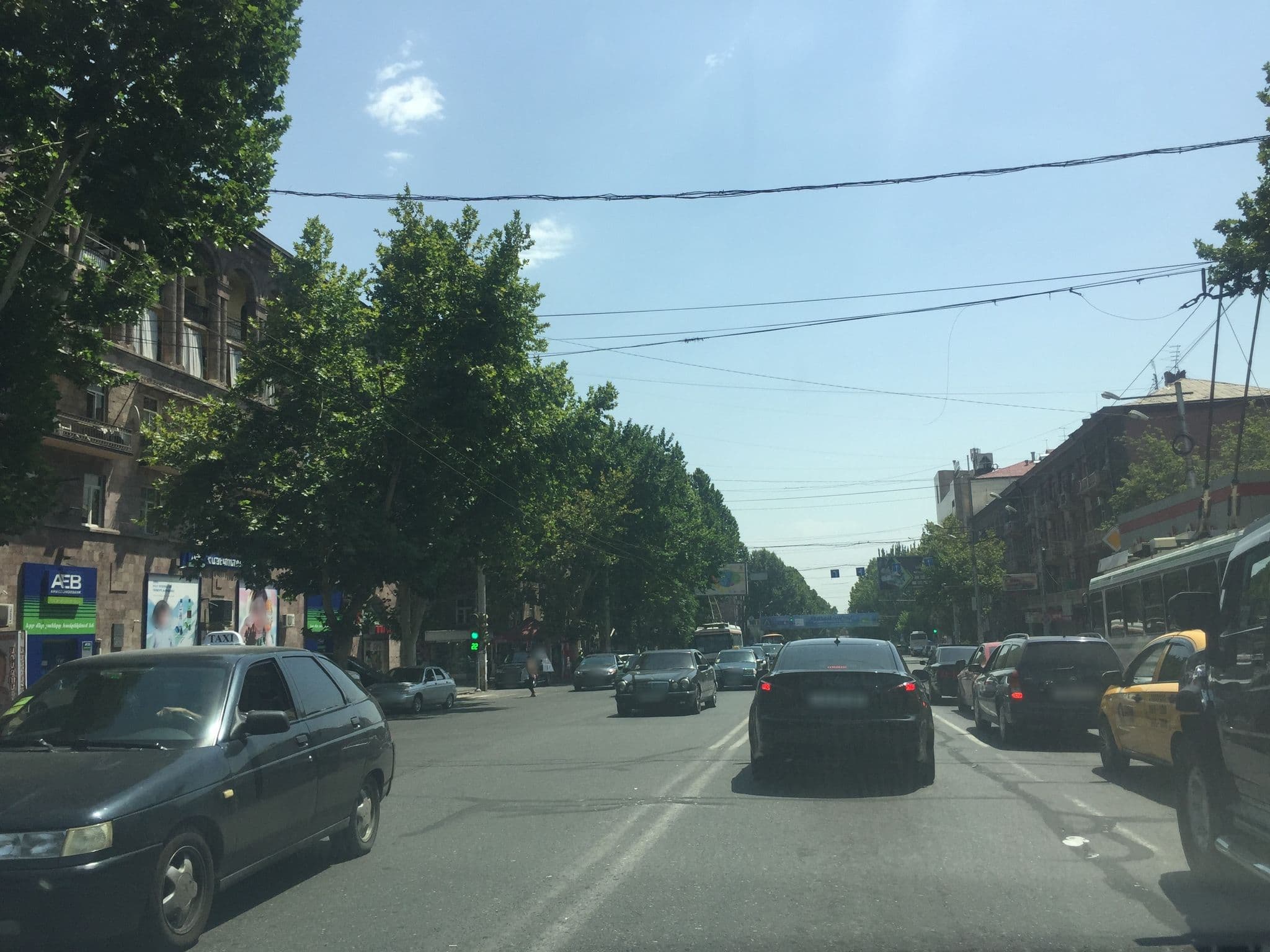 Street view near Theatre Hostel, Yerevan — © thepriben (CC BY-SA · Mapillary)