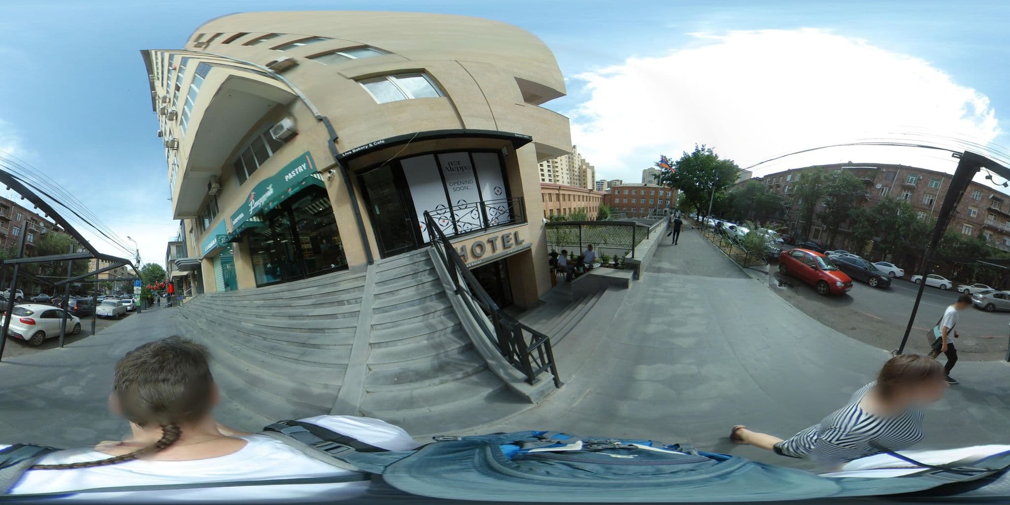 Street view near Bourbon Boutique Hotel, Yerevan, Kentron — © vlivyur (CC BY-SA · Mapillary)