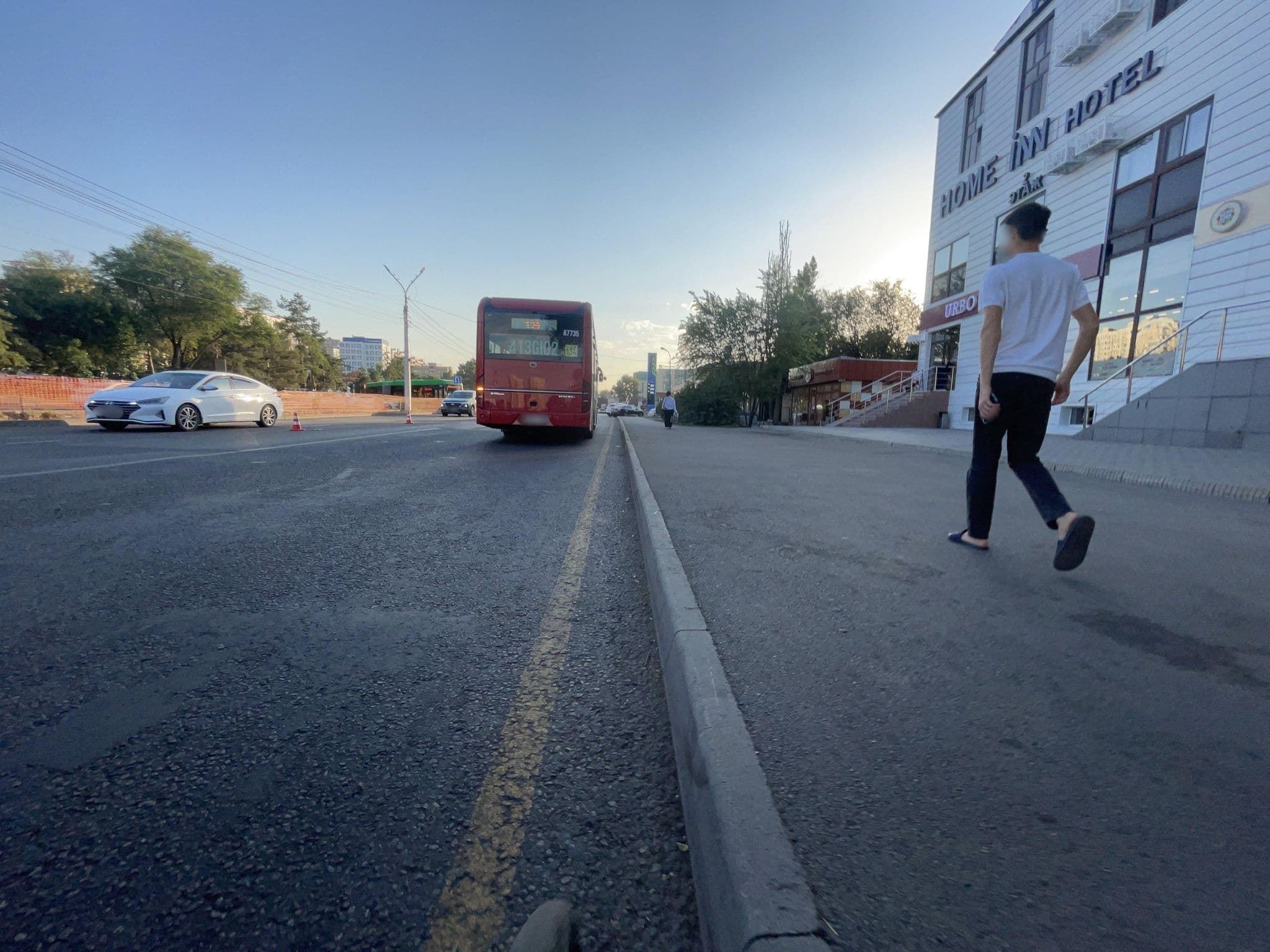 Street view near Home Inn, Almaty — © ruslan_fat (CC BY-SA · Mapillary)