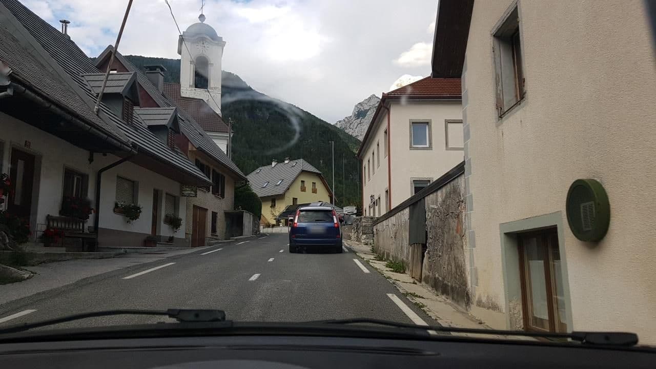 Street view near KRONOTOP HOSTEL in Triglav National Park, Bovec — © mik007 (CC BY-SA · Mapillary)