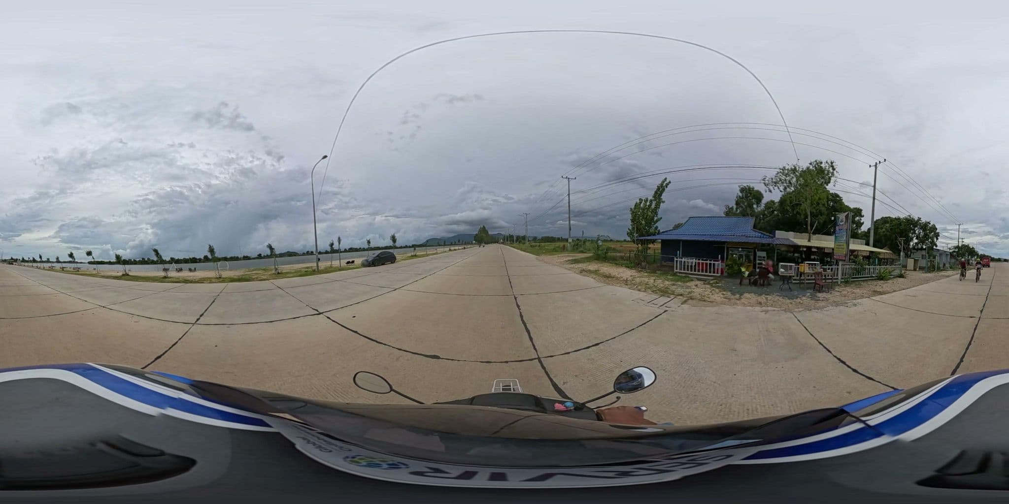 Street view near La plage by lee hap guest house - Deluxe Bungalow, Kampot — © vteck (CC BY-SA · Mapillary)