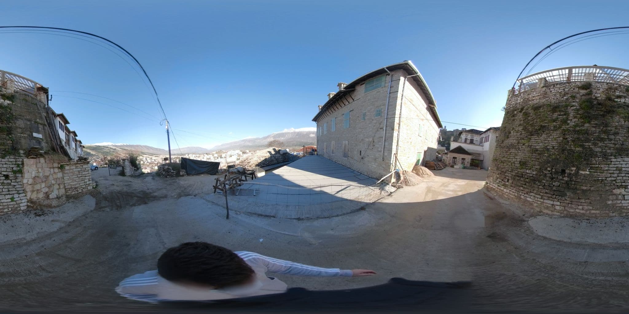 Street view near Hotel Bar Restaurant KODRA, Gjirokastër — © dkarkasina (CC BY-SA · Mapillary)