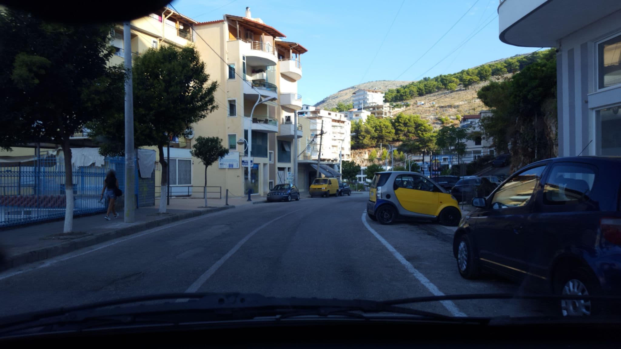 Street view near Olympia Hotel Sarandë, Sarandë — © denisju_osm (CC BY-SA · Mapillary)
