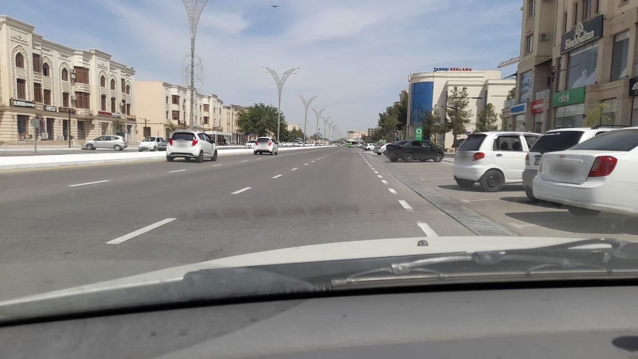 Street view near Hotel Ulug'bek, Bukhara — © georgiysys (CC BY-SA · Mapillary)