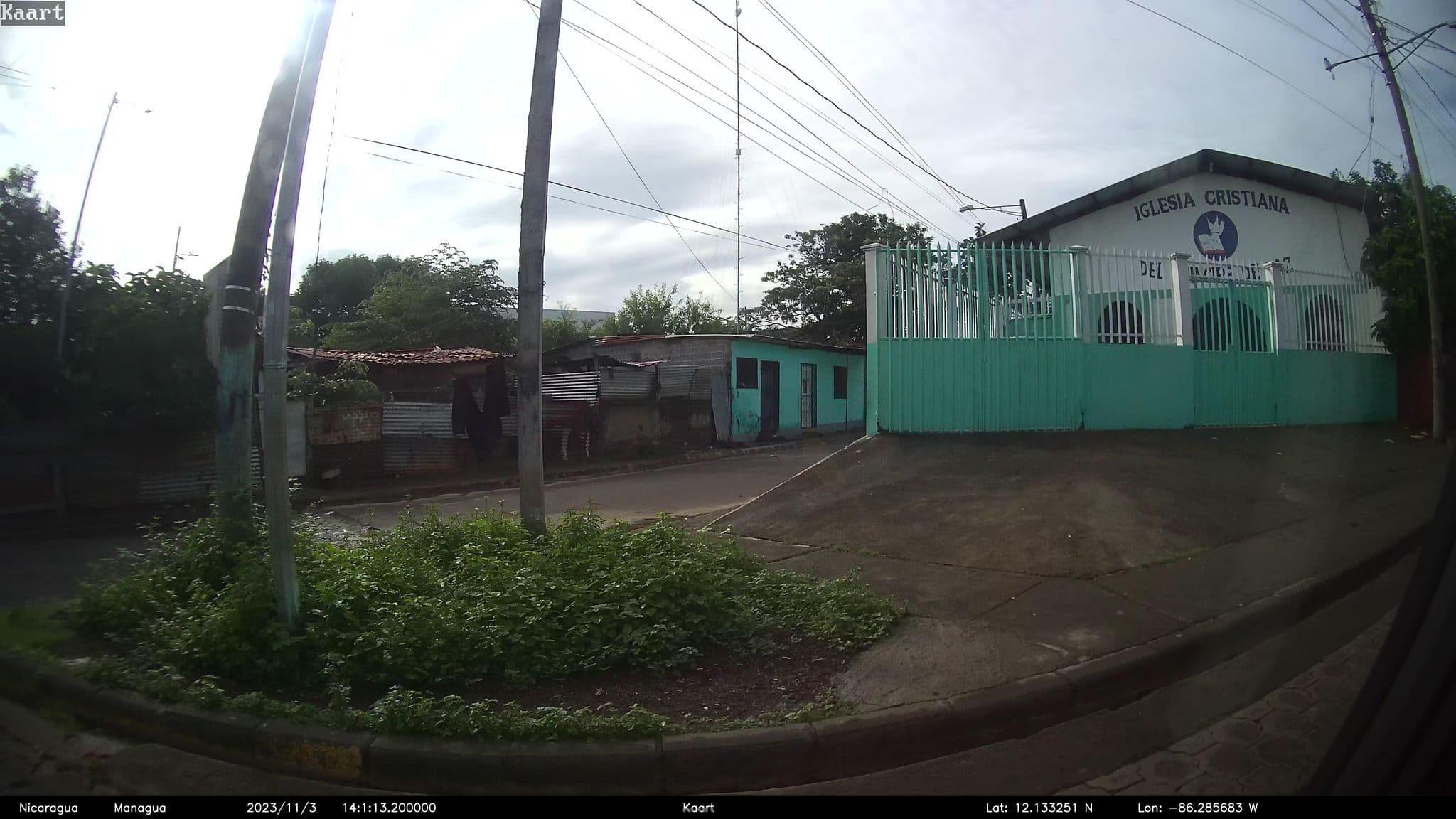 Street view near Hostal MARÍA DEL MAR, Managua — © kaart5 (CC BY-SA · Mapillary)