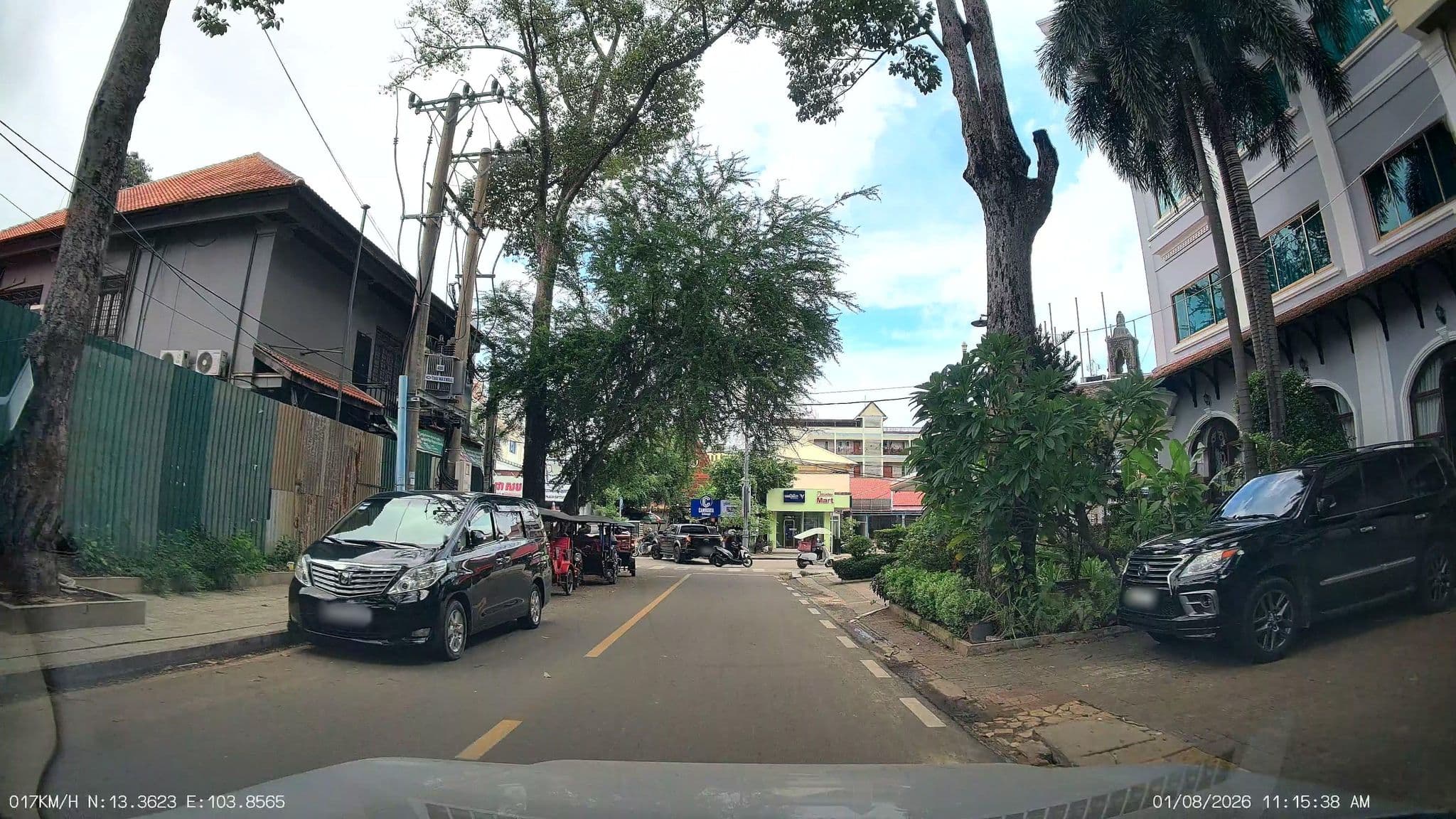 Street view near Baitong Heritage Hotel, Siem Reap — © ThailandCambodia (CC BY-SA · Mapillary)
