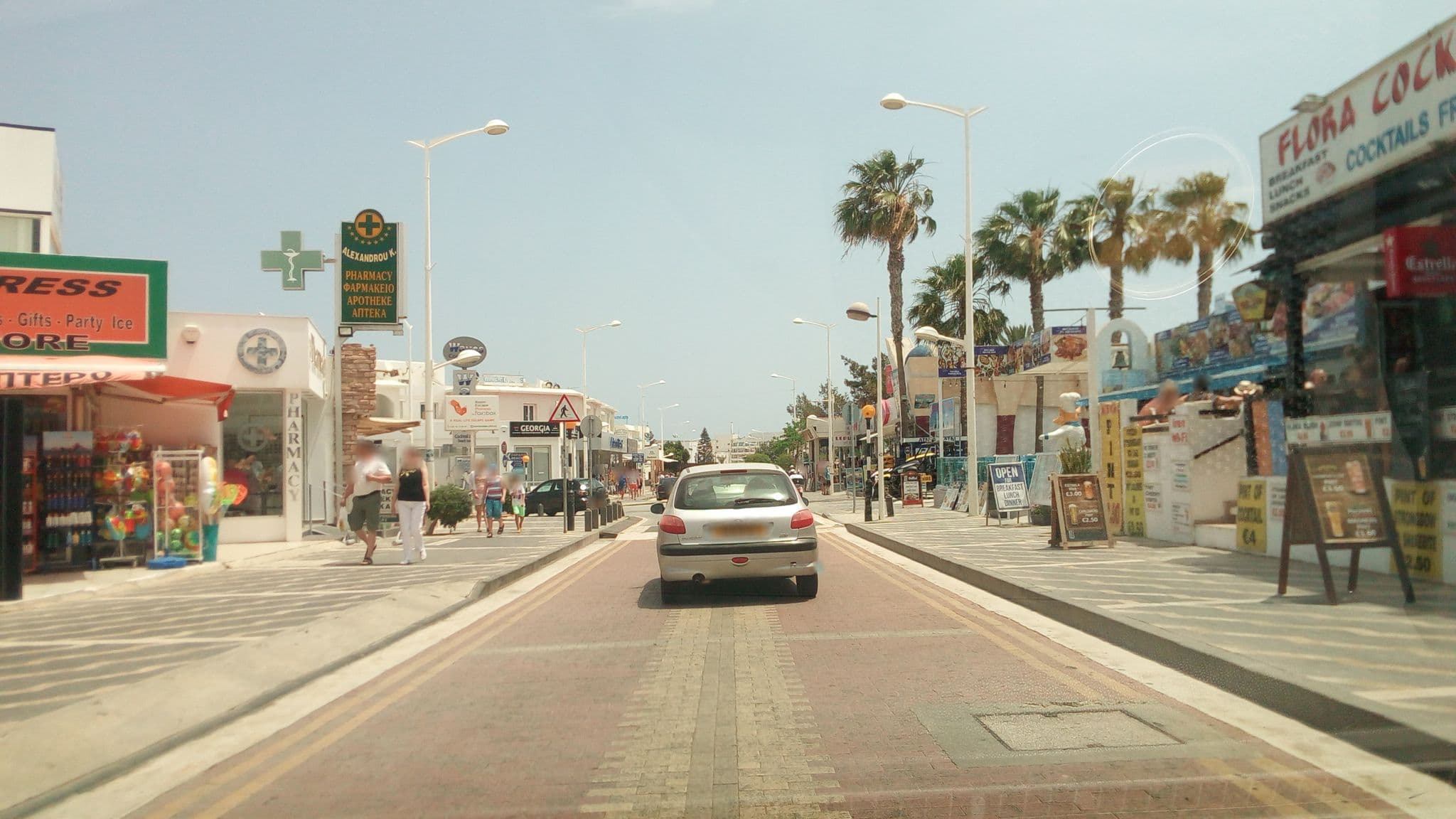 Street view near Flora Hotel Apartments, Protaras — © stpkyriakou (CC BY-SA · Mapillary)