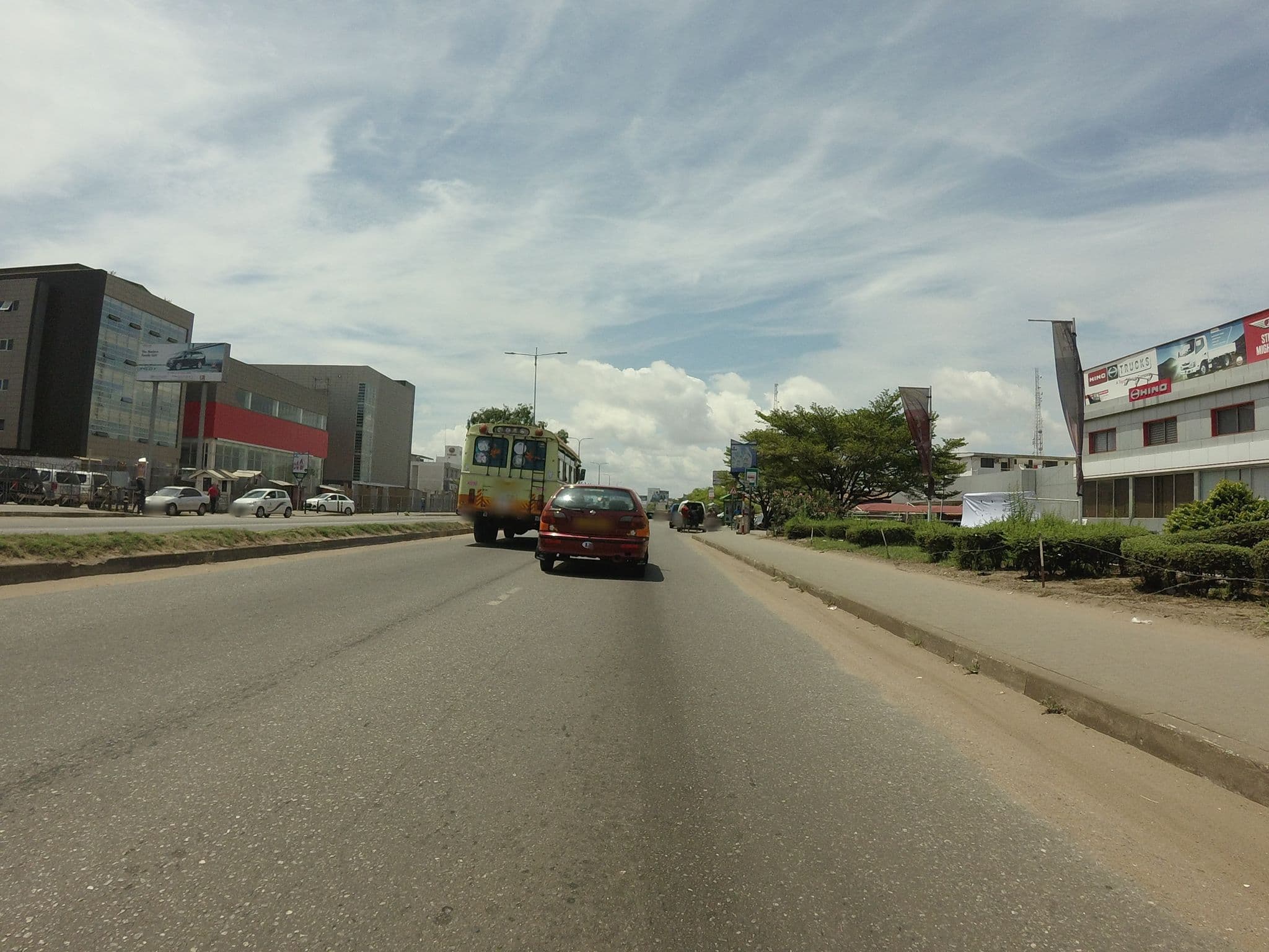 Street view near Planning Office, Queiroz Galvao Circle Interchange Project Campsite, Accra — © mawutor (CC BY-SA · Mapillary)