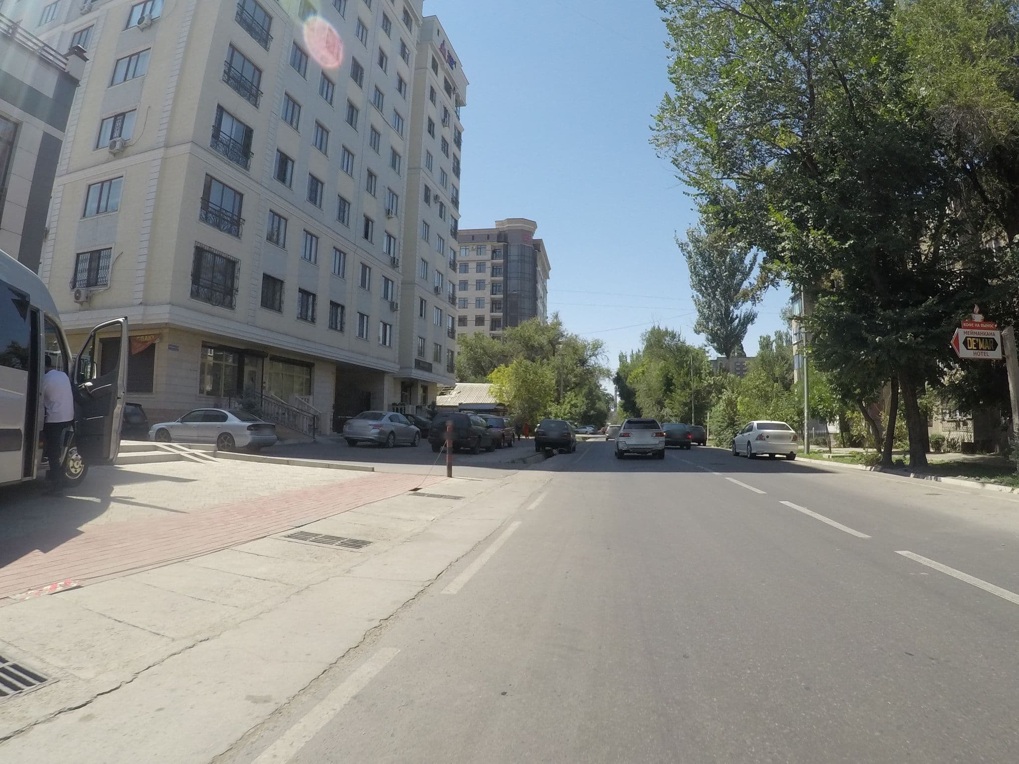 Street view near Hotel Touristan Bishkek, Bishkek — © chrisbeddow (CC BY-SA · Mapillary)