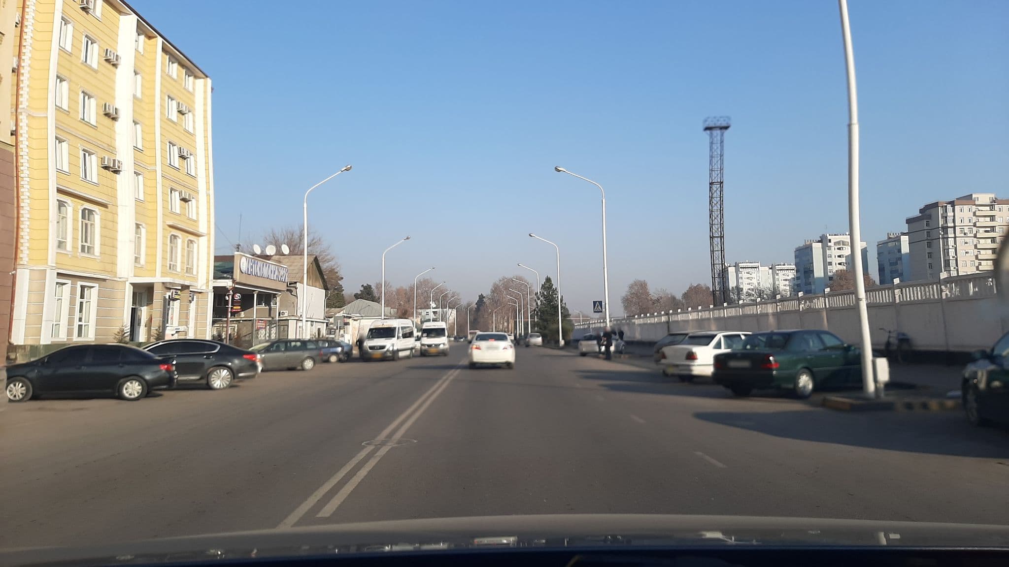 Street view near Kiropol Airport Hotel, Dushanbe — © krah (CC BY-SA · Mapillary)