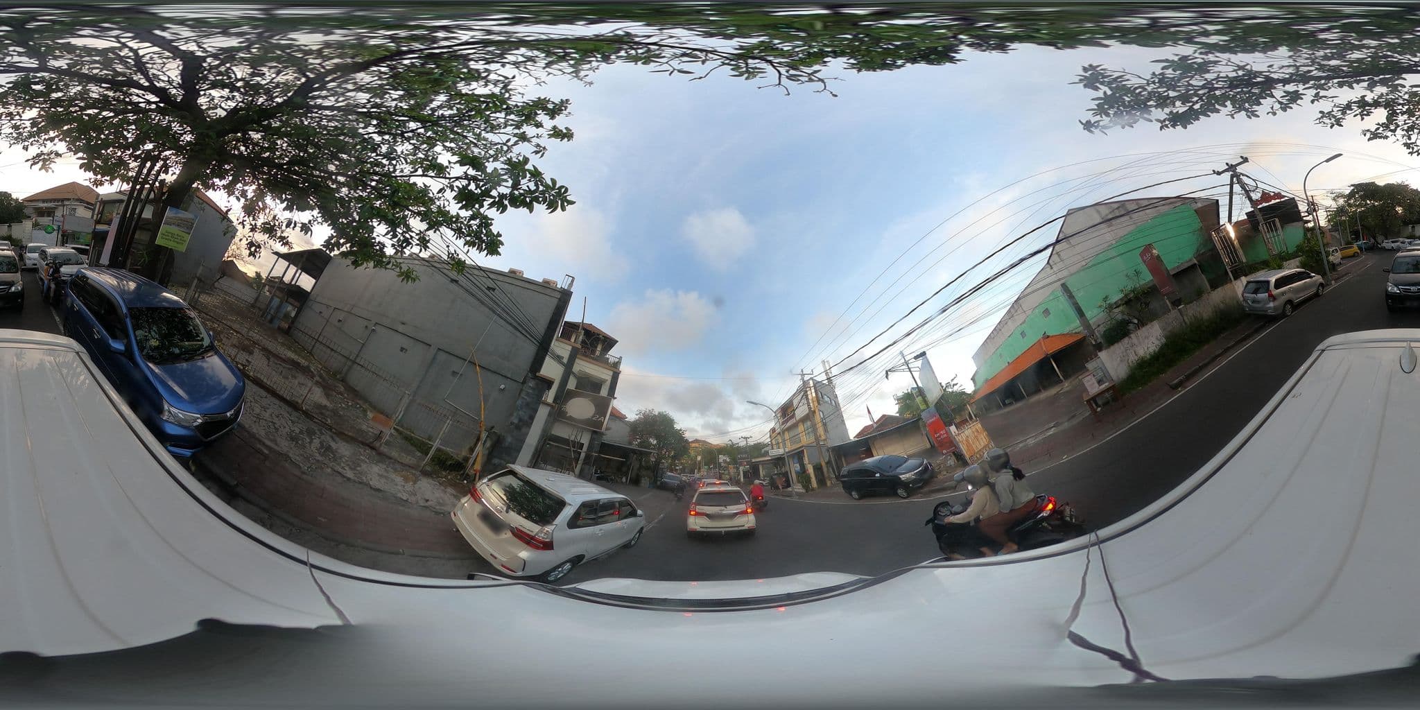 Street view near Green Villas Hotel, Kuta