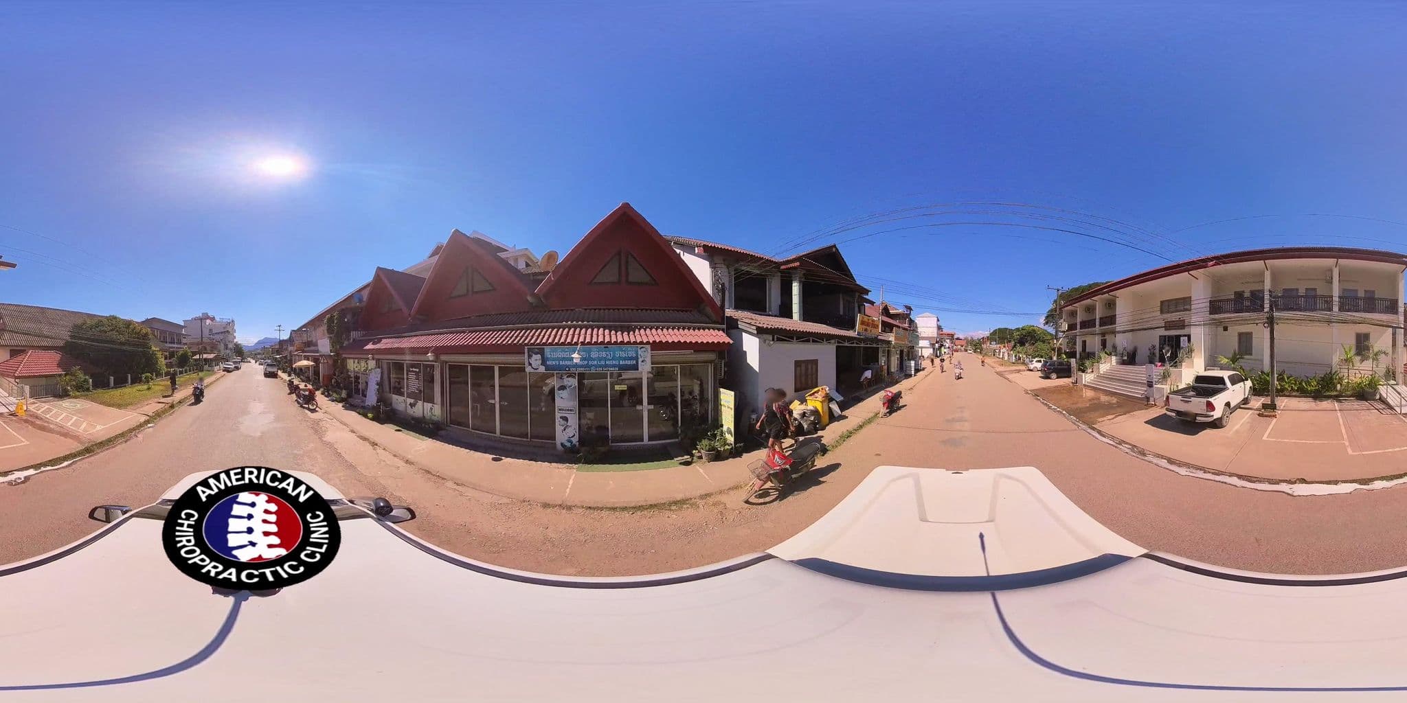 Street view near Vilayvong Hotel, Vang Vieng — © DrLogan (CC BY-SA · Mapillary)