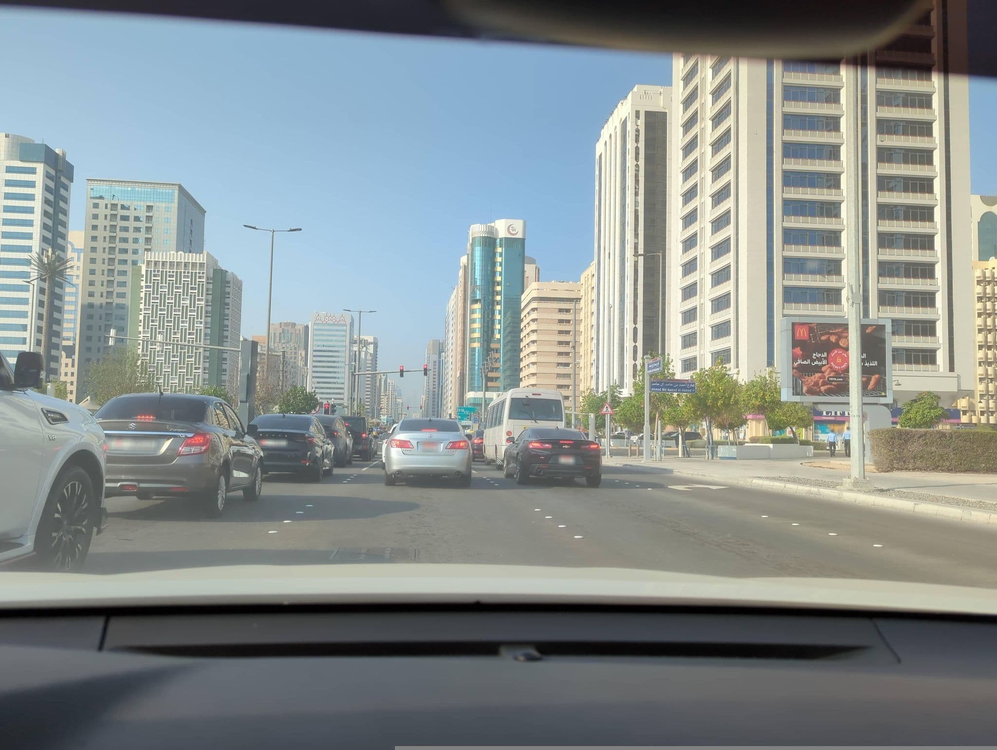 Street view near Cozy 1 BHK Furnished Apartment in Palette Tower in Tourist Club Area, Abu Dhabi — © Majid_Waze (CC BY-SA · Mapillary)