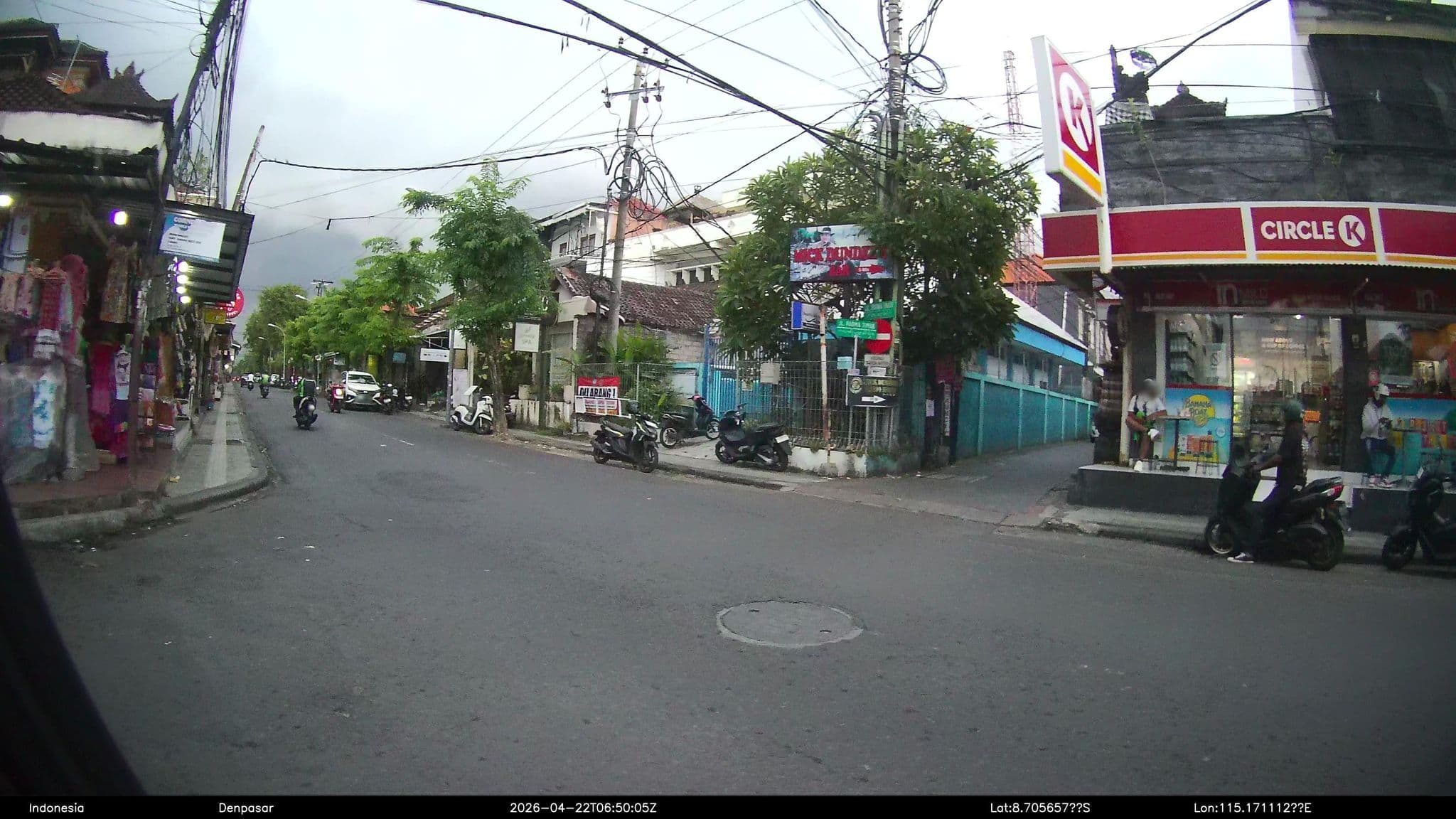 Street view near The Camp Hostel Bali, Legian