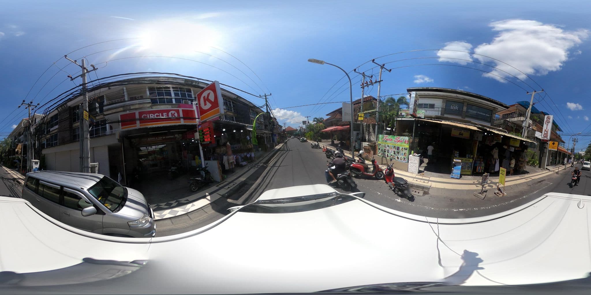 Street view near Ping Hotel entrance, Legian