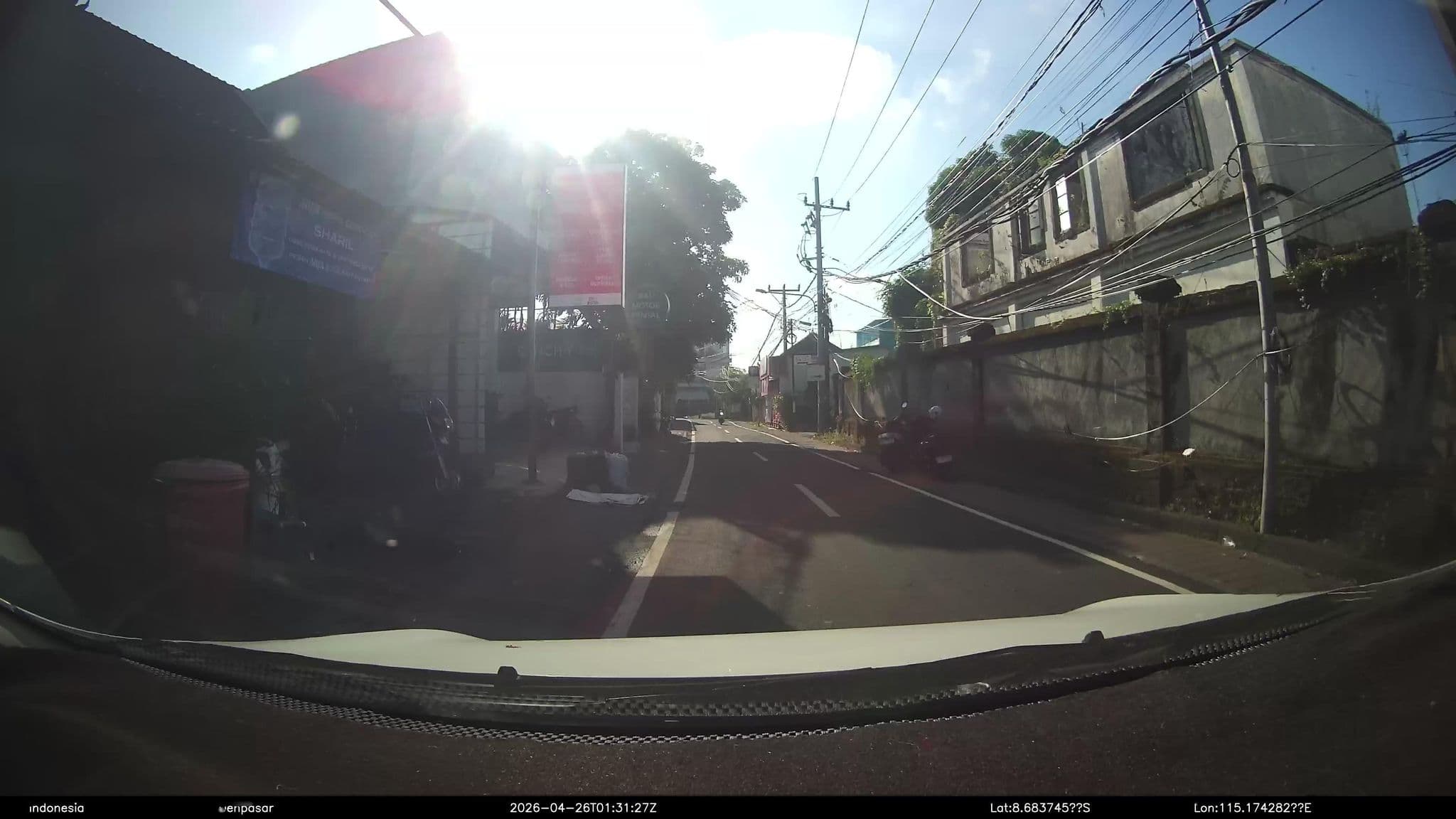 Street view near The Yogasari (turn right at end of this road and at the end of the track), Legian