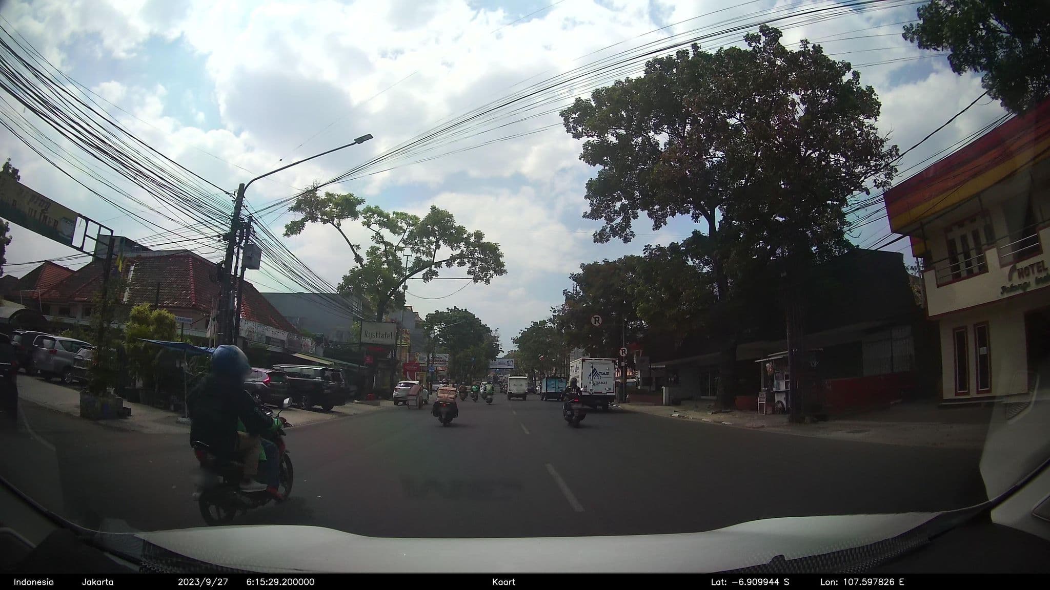 Street view near Hotel Pelangi Indah, Bandung