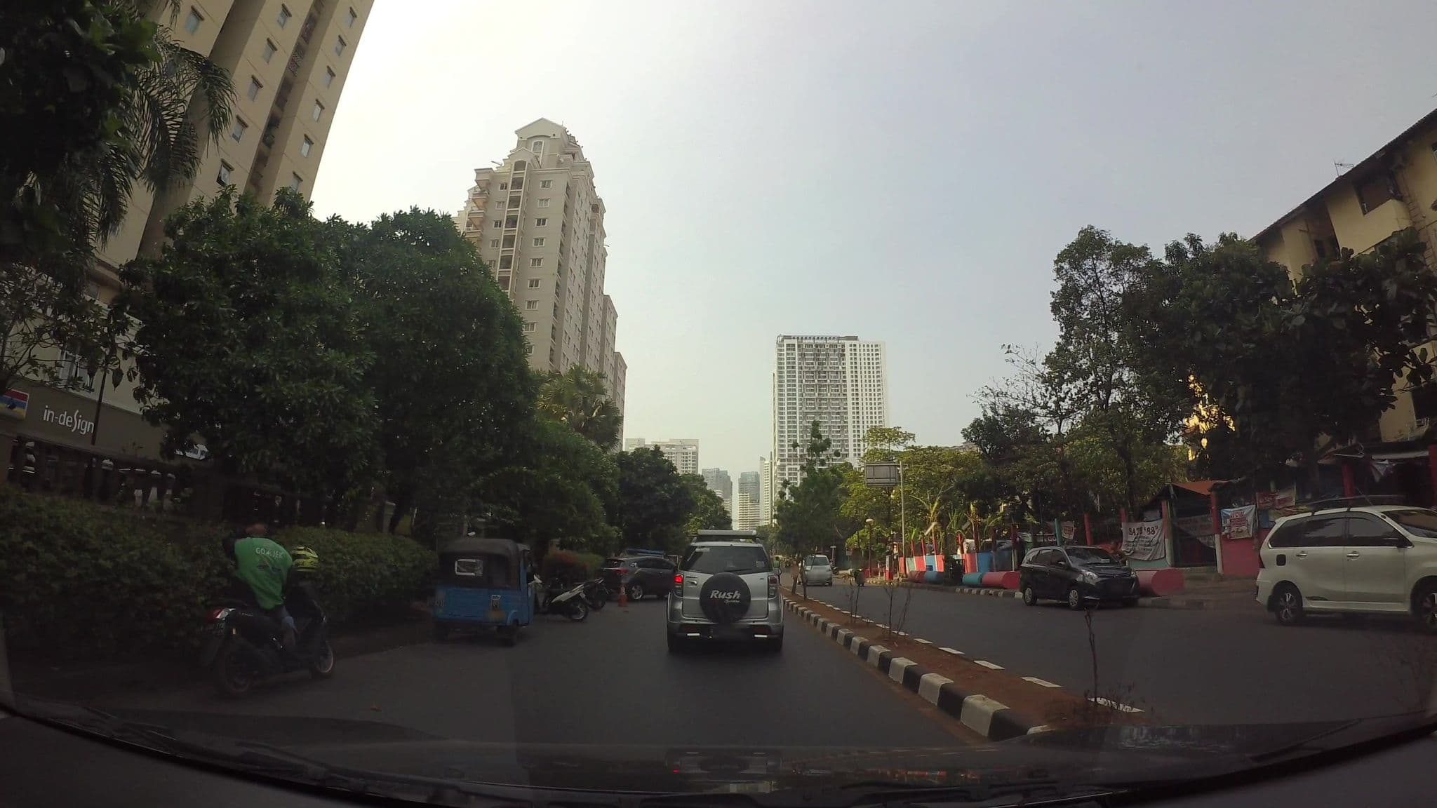 Street view near Mediterania Palace Residences, Jakarta
