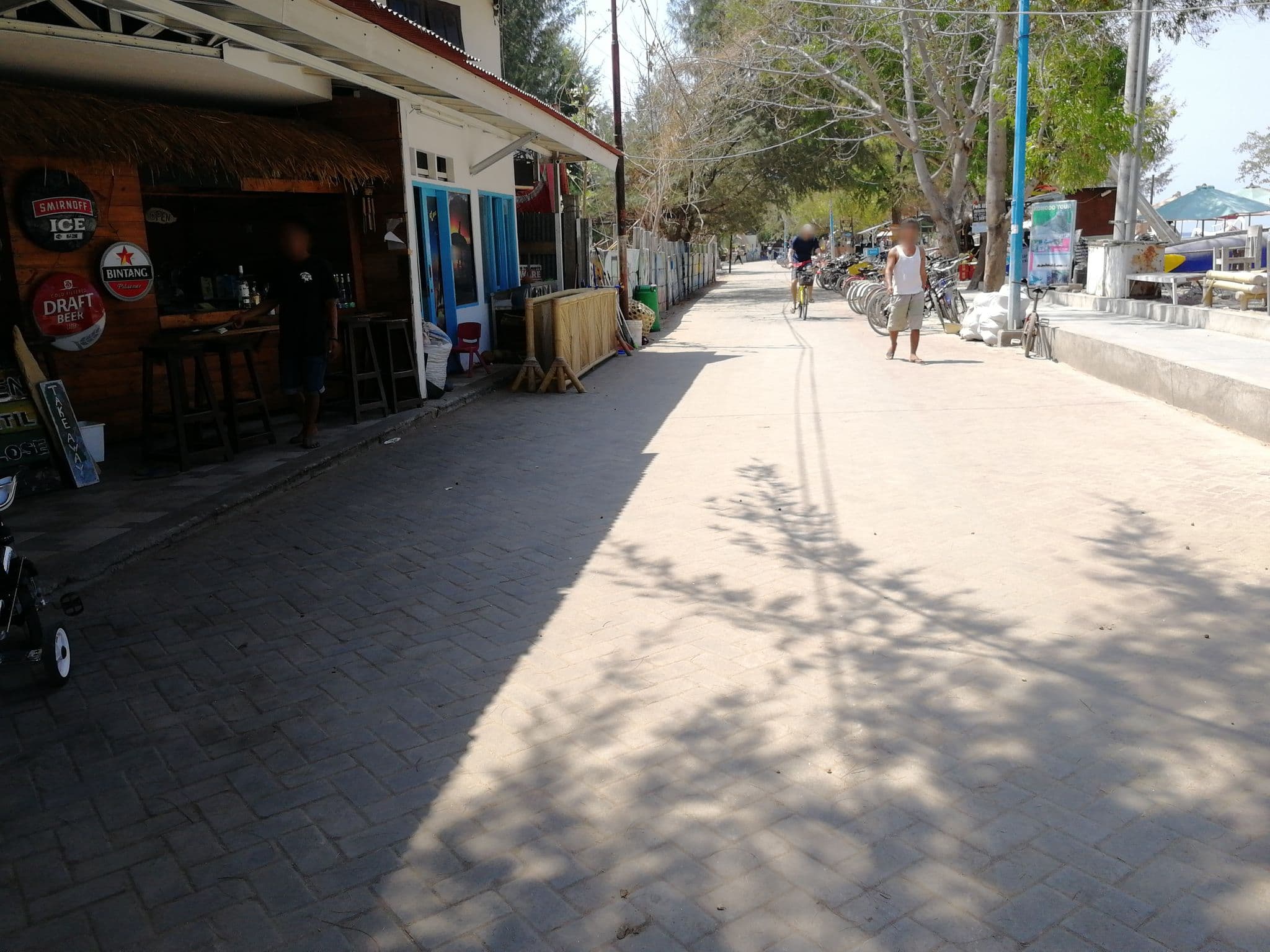 Street view near Vamana Resort, Gili Trawangan