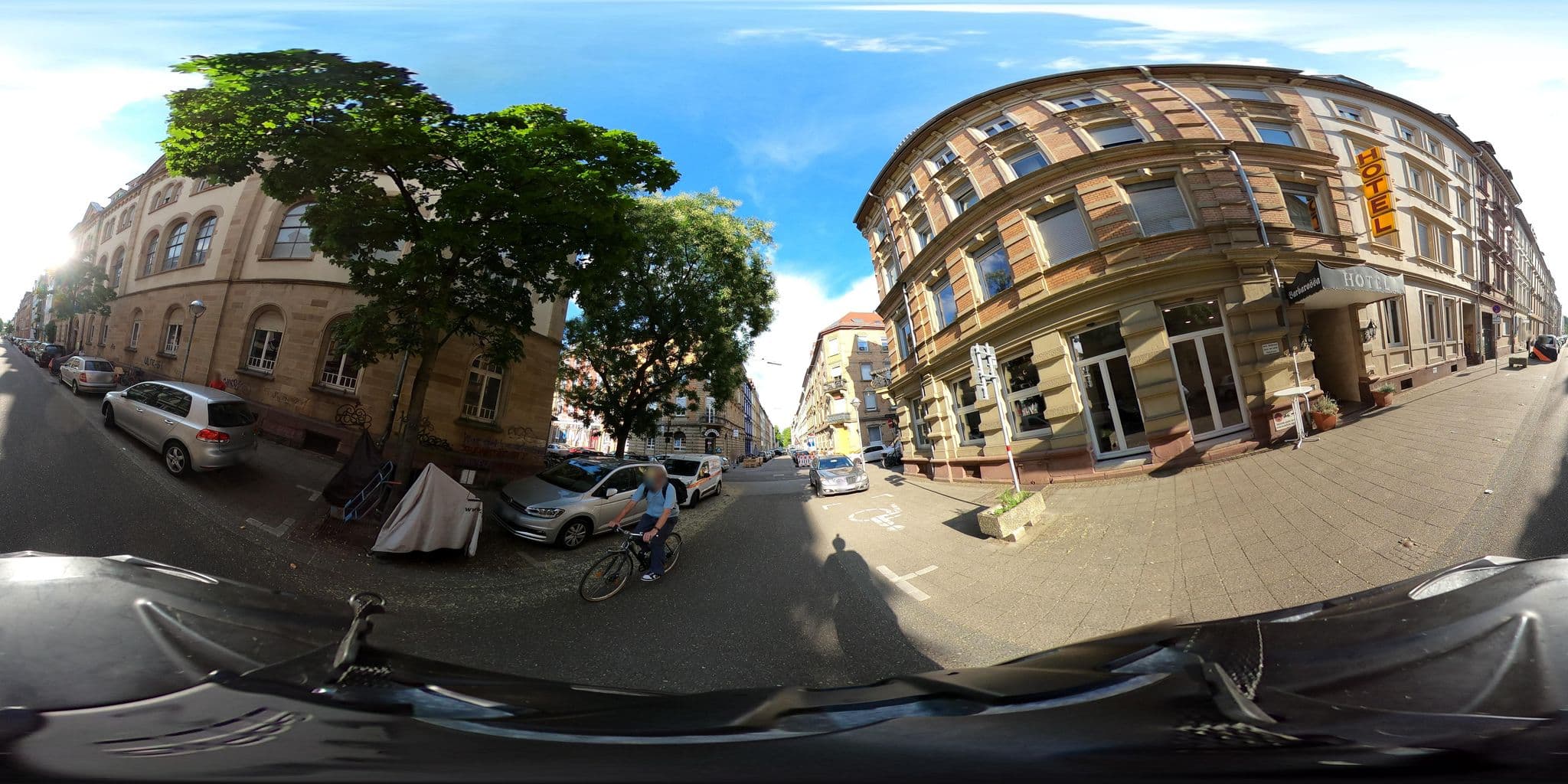 Street view near Hotel Barbarossa, Karlsruhe — © artemis (CC BY-SA · Mapillary)