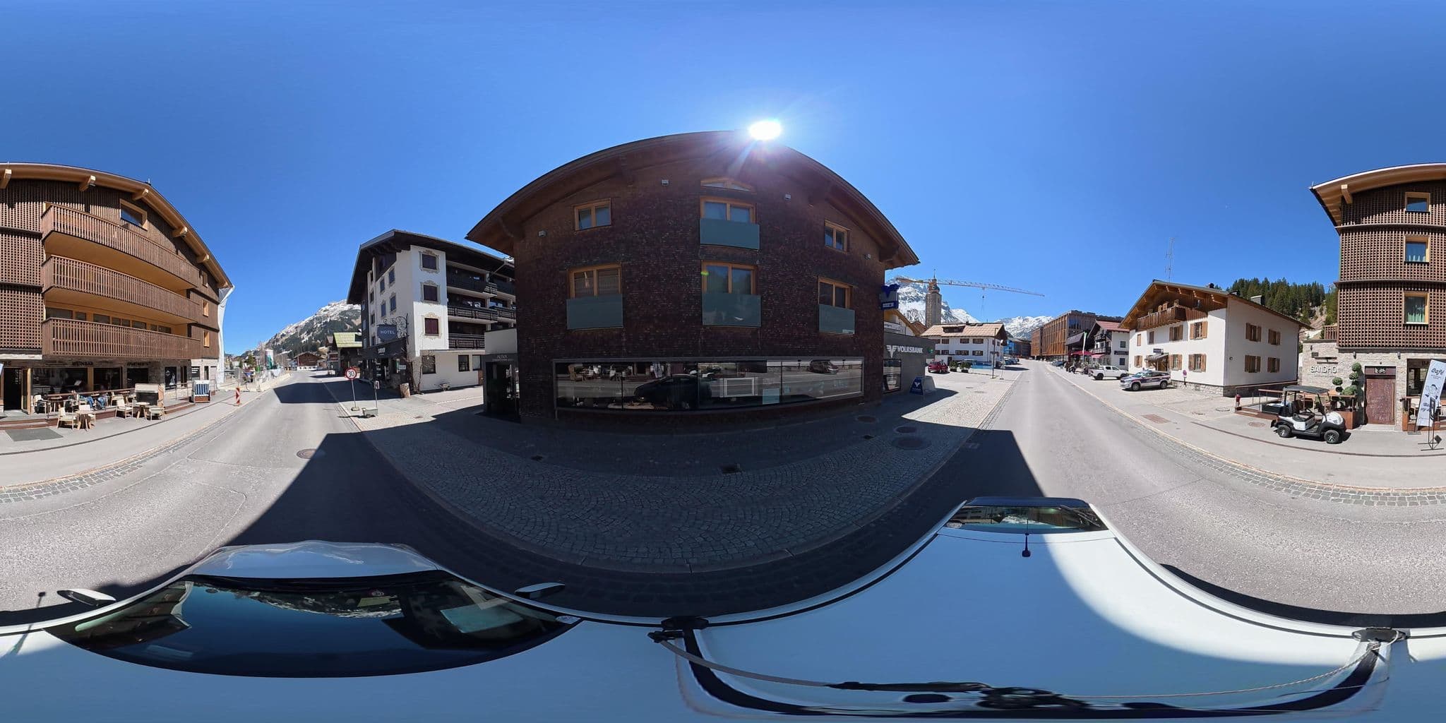 Street view near Hotel Garni Sursilva, Lech