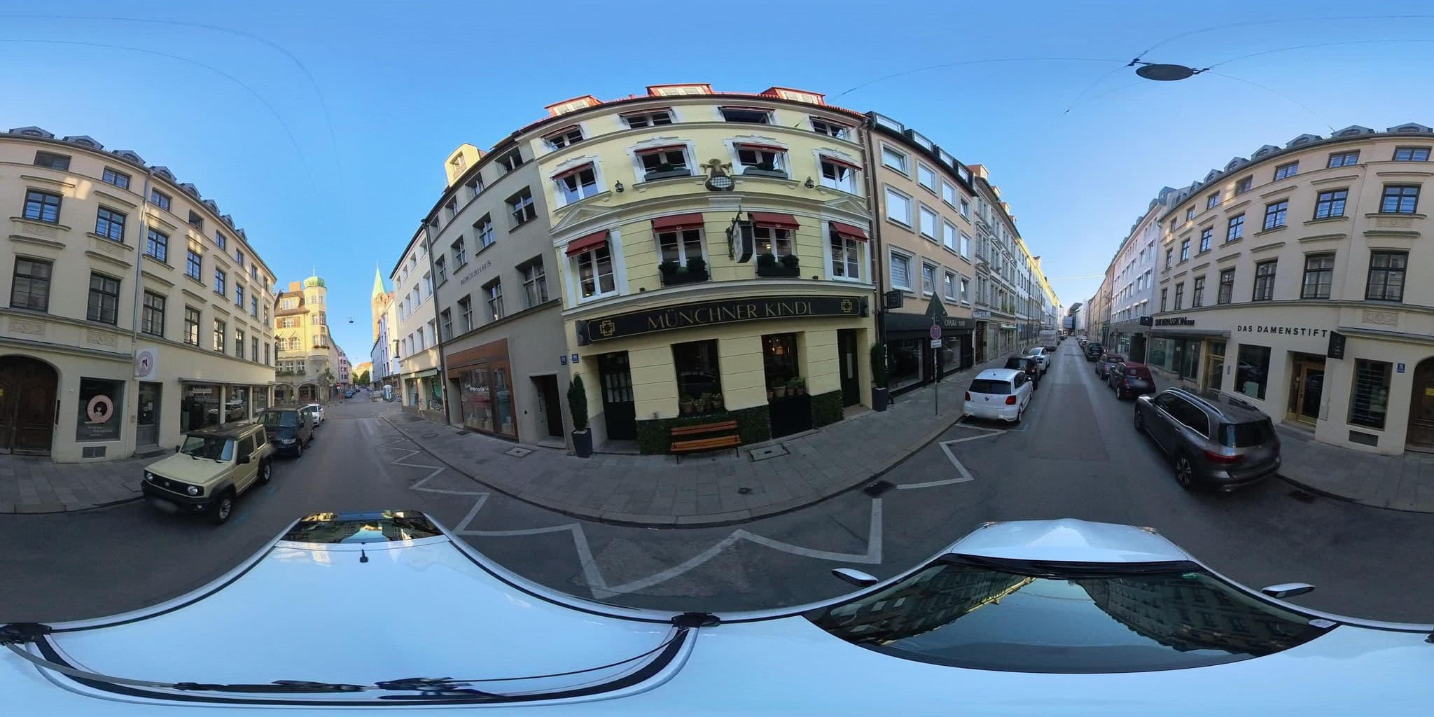 Street view near Hotel Münchner Kindl, Munich