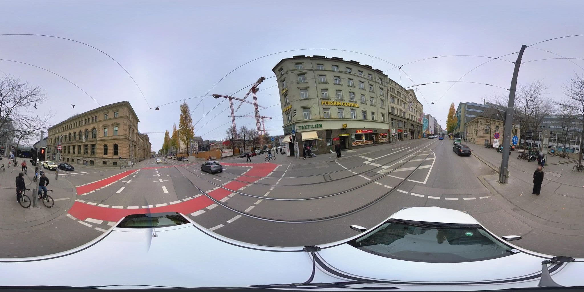 Street view near Pension Central, Munich