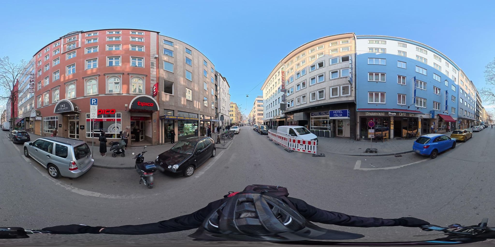 Street view near Hotel Astor München, Munich