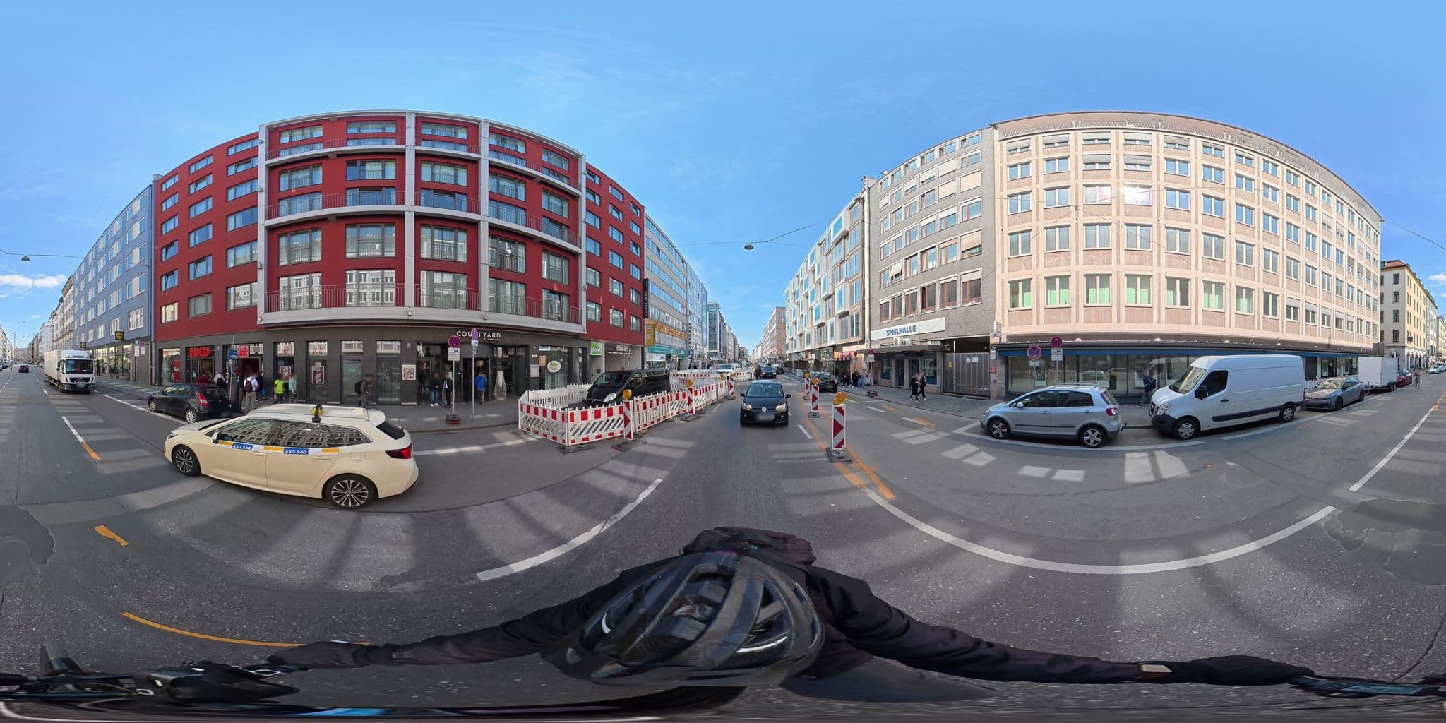 Street view near Courtyard Marriott, Munich — © osmplus_org (CC BY-SA · Mapillary)