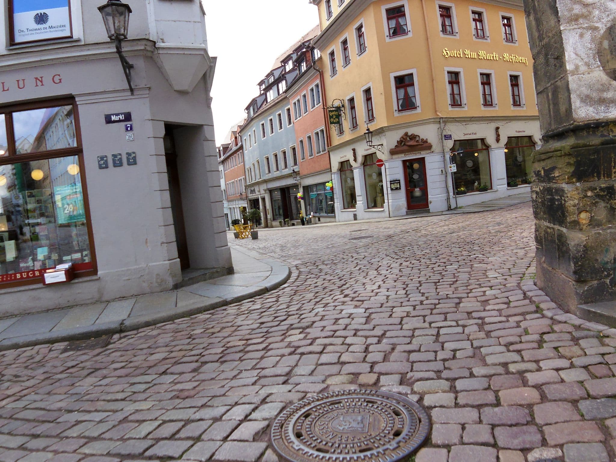 Street view near Schwerter Schankhaus & Hotel, Meissen — © zoegglmeyr (CC BY-SA · Mapillary)