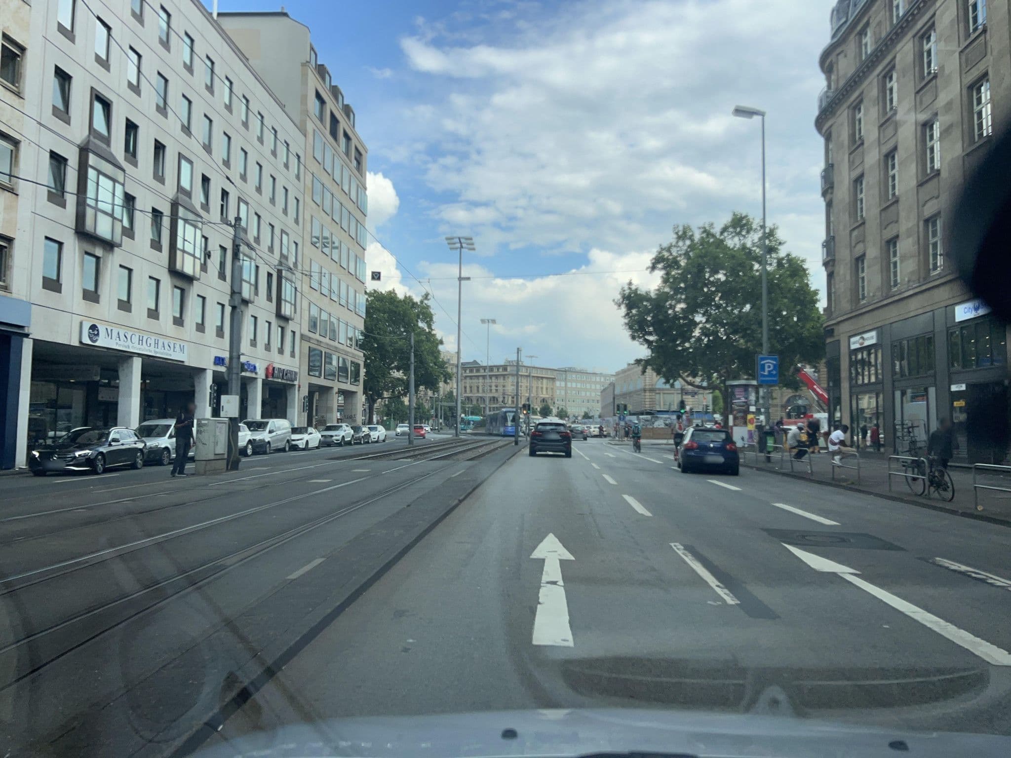 Street view near Manhattan Hotel, Frankfurt am Main