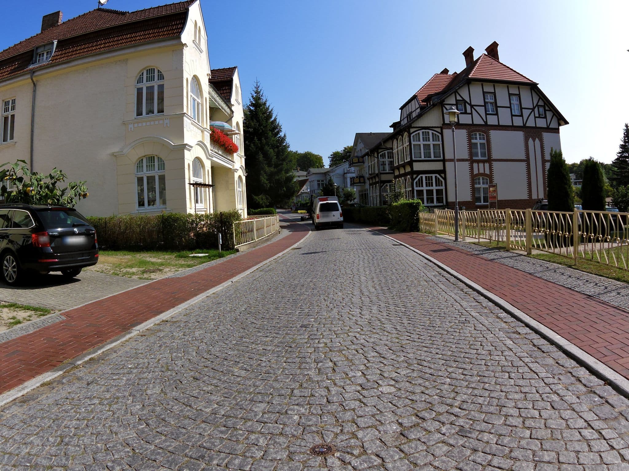 Street view near Villa Ruthenberg, Seebad Heringsdorf