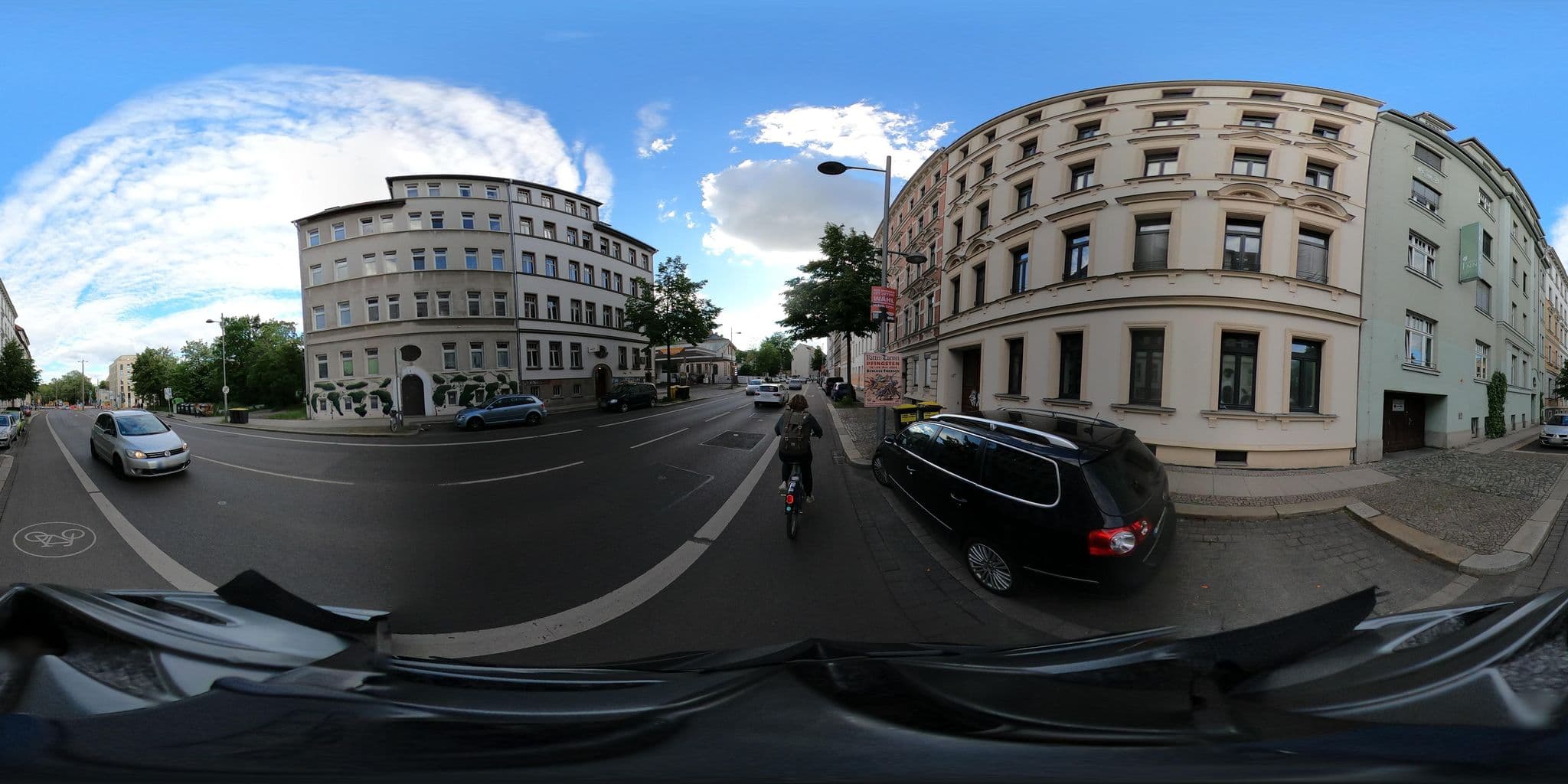 Street view near Lindenau Inn, Leipzig — © kopra (CC BY-SA · Mapillary)