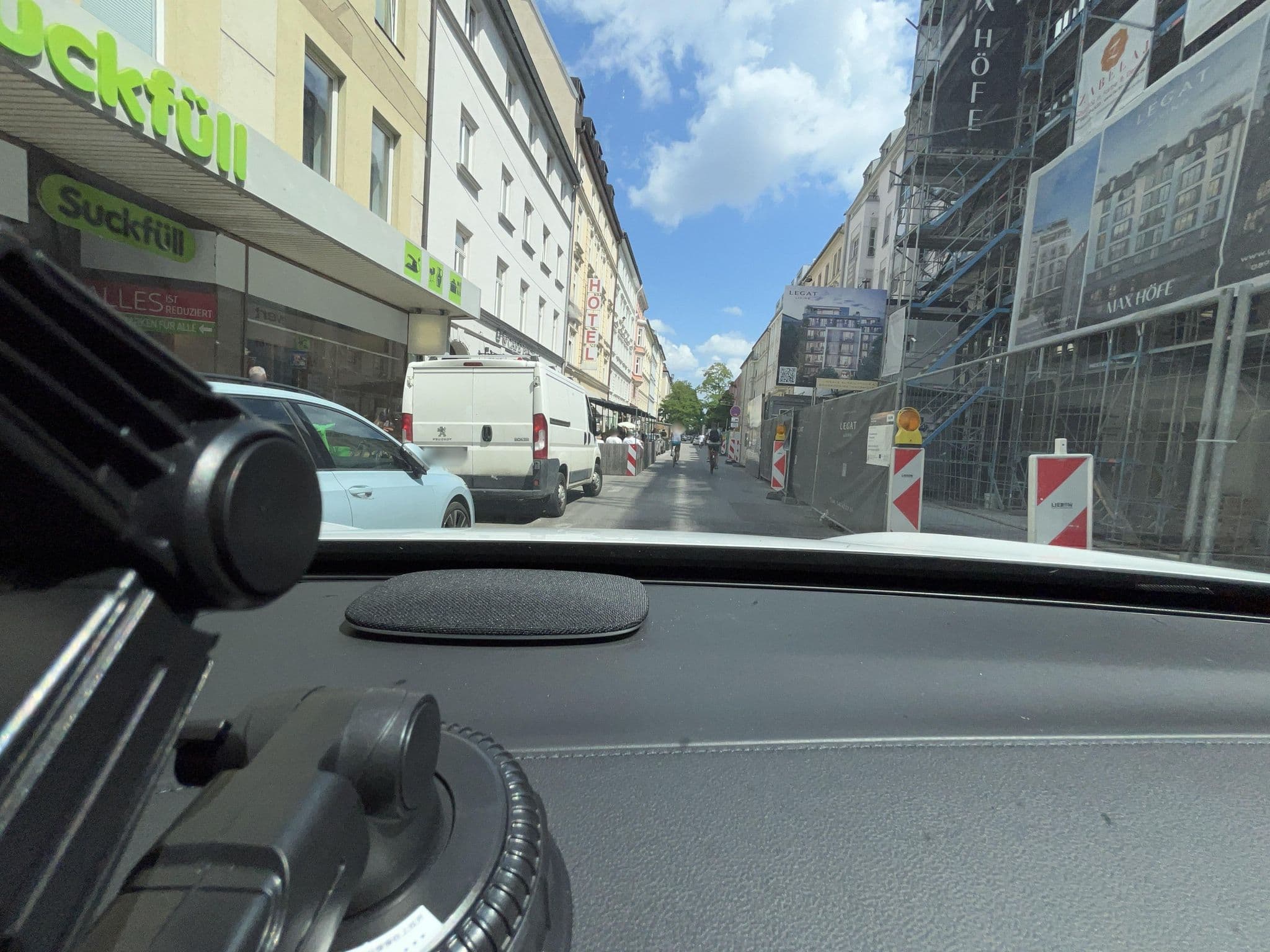 Street view near das Hotel, Munich
