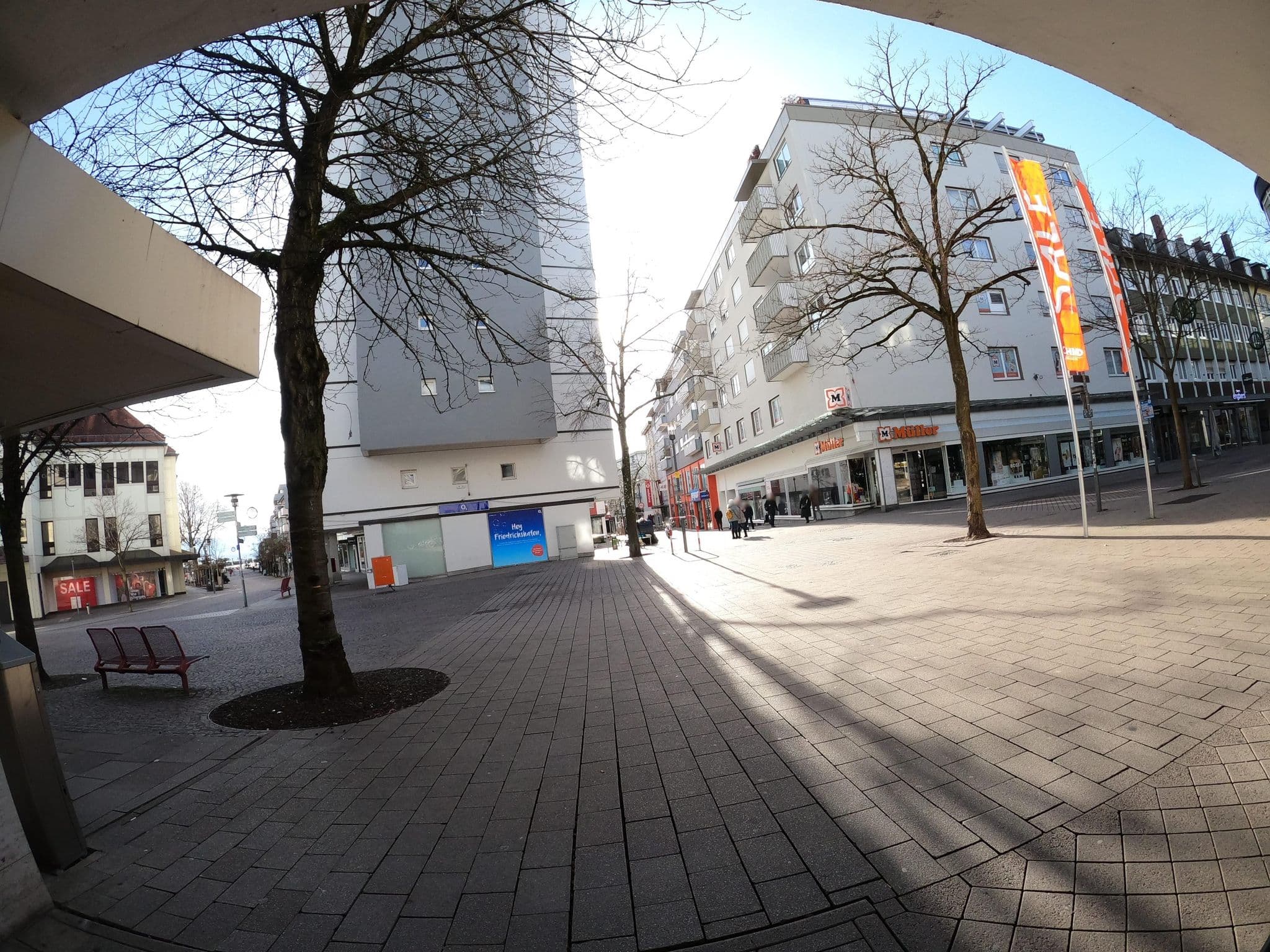 Street view near Sky Hostel, Friedrichshafen