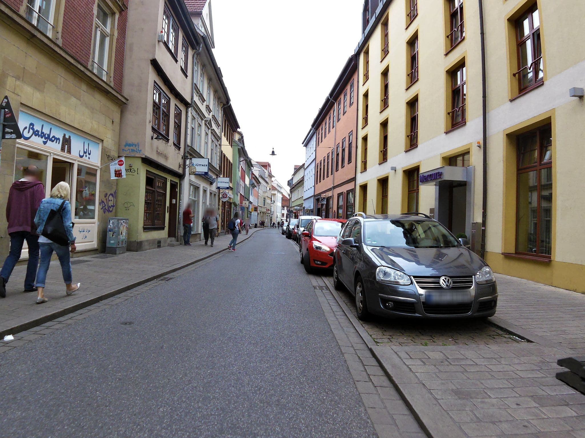 Street view near Mercure Hotel, Erfurt — © zoegglmeyr (CC BY-SA · Mapillary)