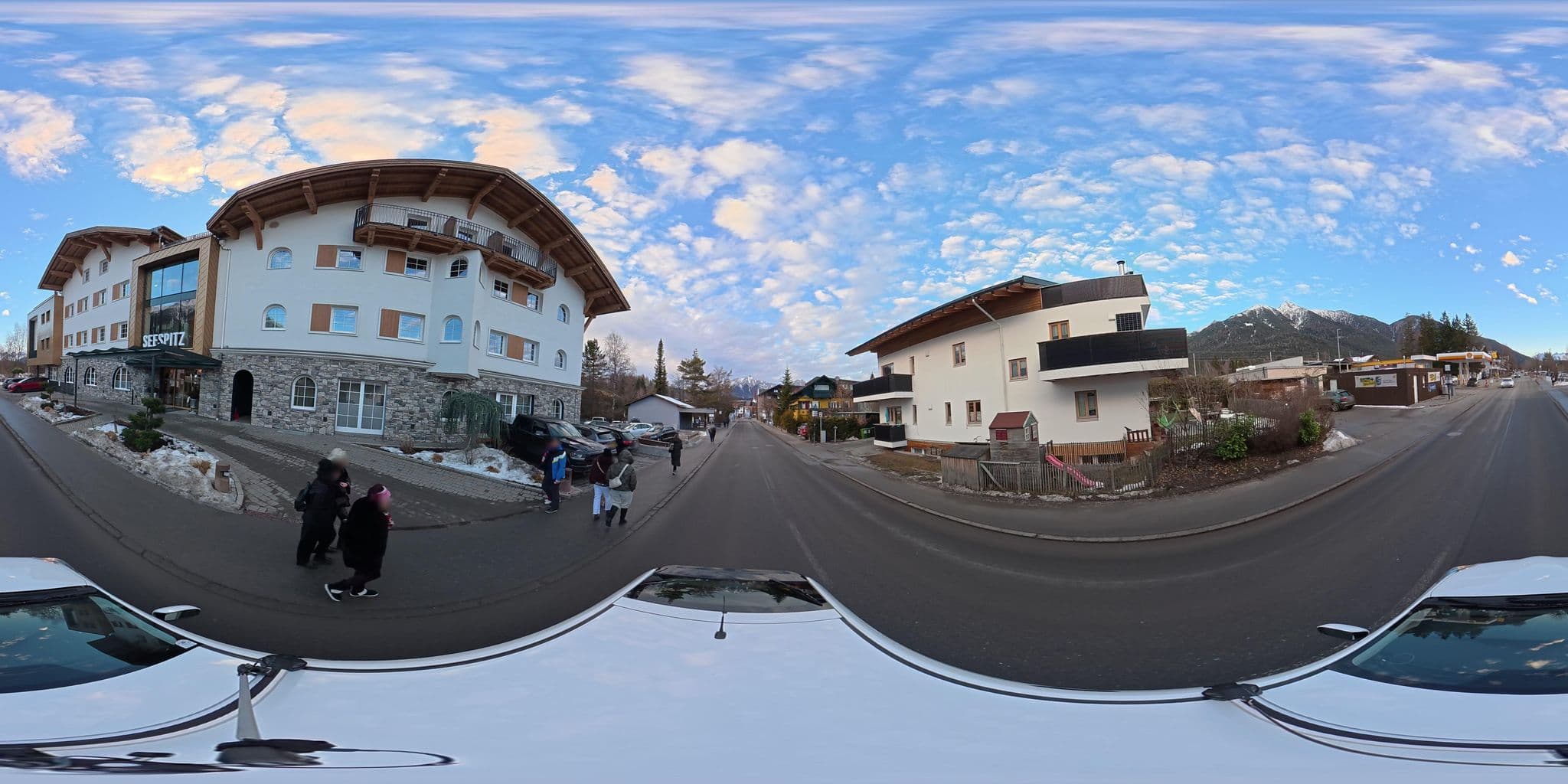 Street view near Hotel Seespitz, Seefeld in Tirol