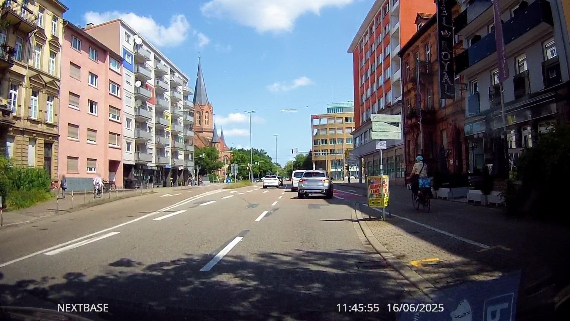 Street view near Hotel Royal, Karlsruhe — © derlipper (CC BY-SA · Mapillary)